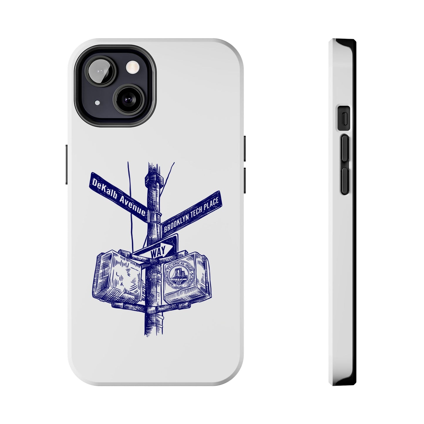 Dekalb Ave & Brooklyn Tech Place - Tough Phone Cases - White