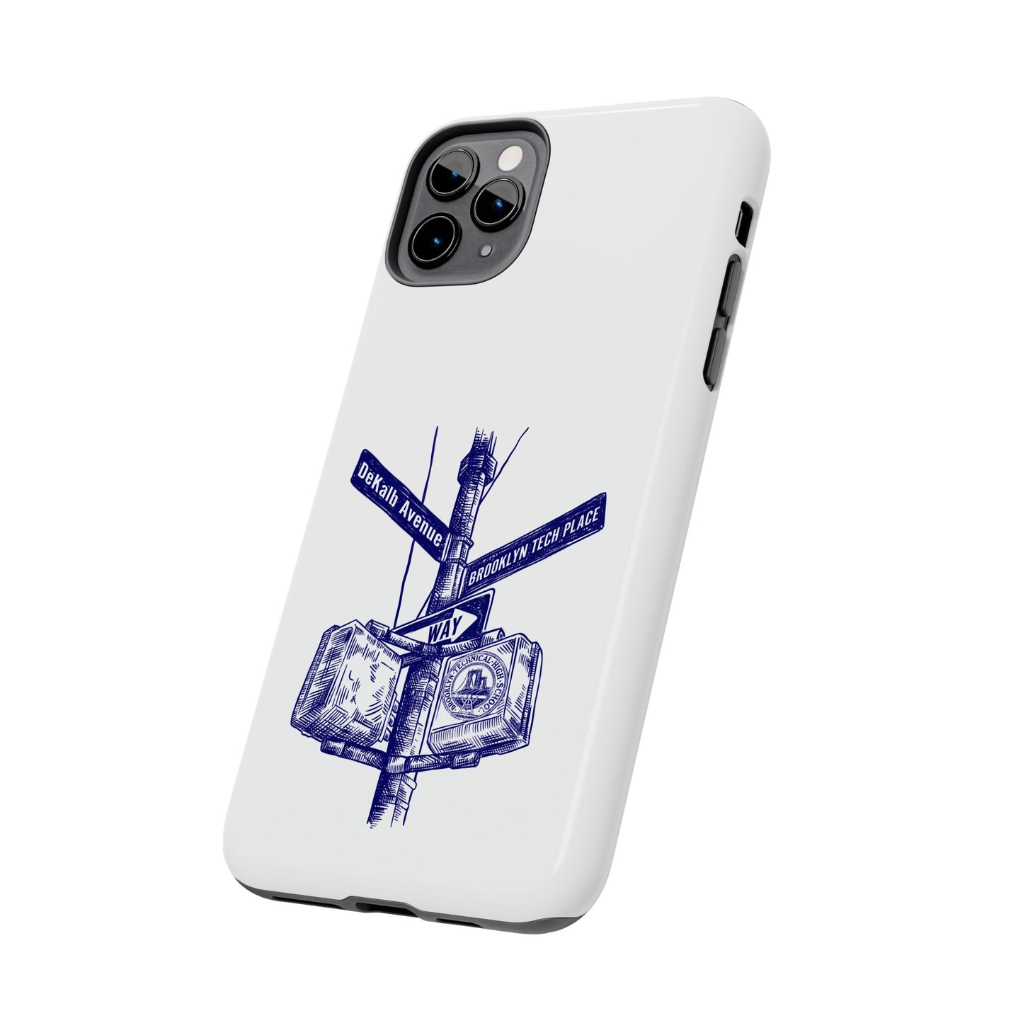 Dekalb Ave & Brooklyn Tech Place - Tough Phone Cases - White