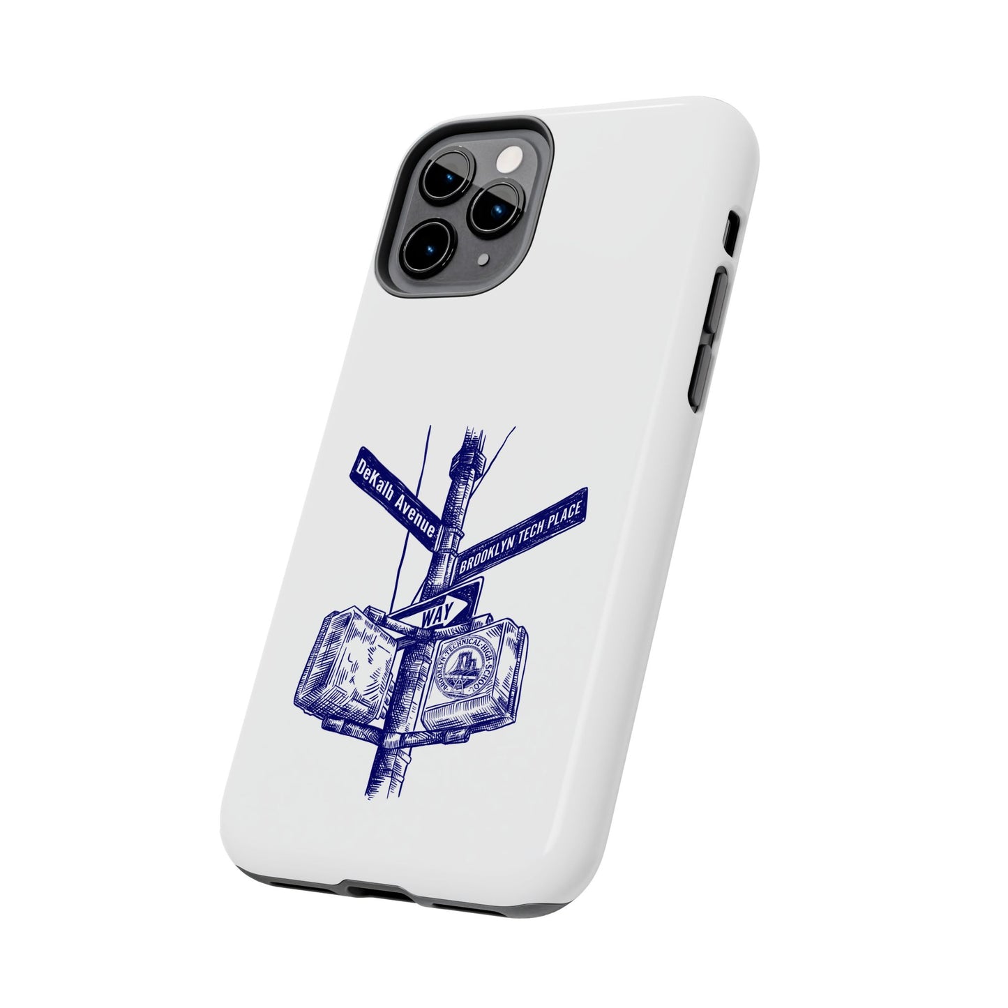 Dekalb Ave & Brooklyn Tech Place - Tough Phone Cases - White