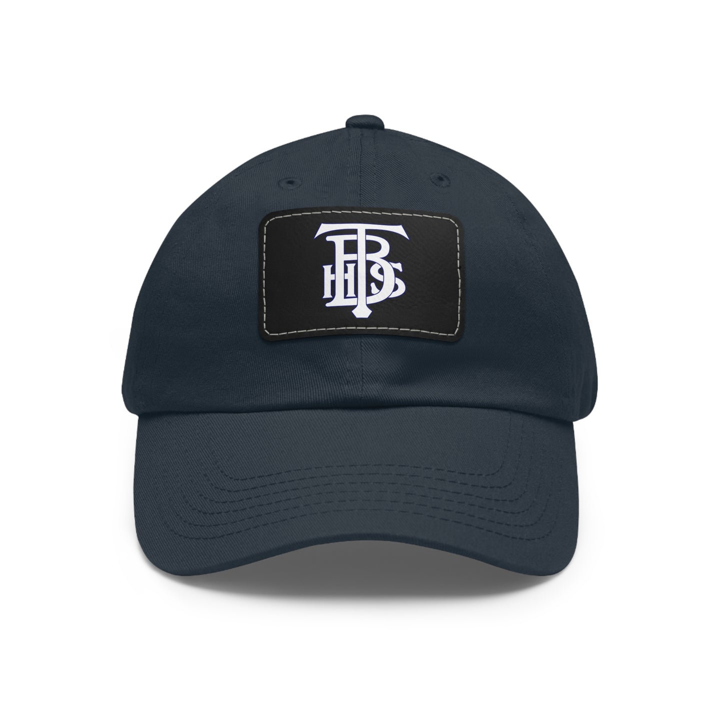 Stacked Tech Logo - Hat With Rectangular Leather Patch
