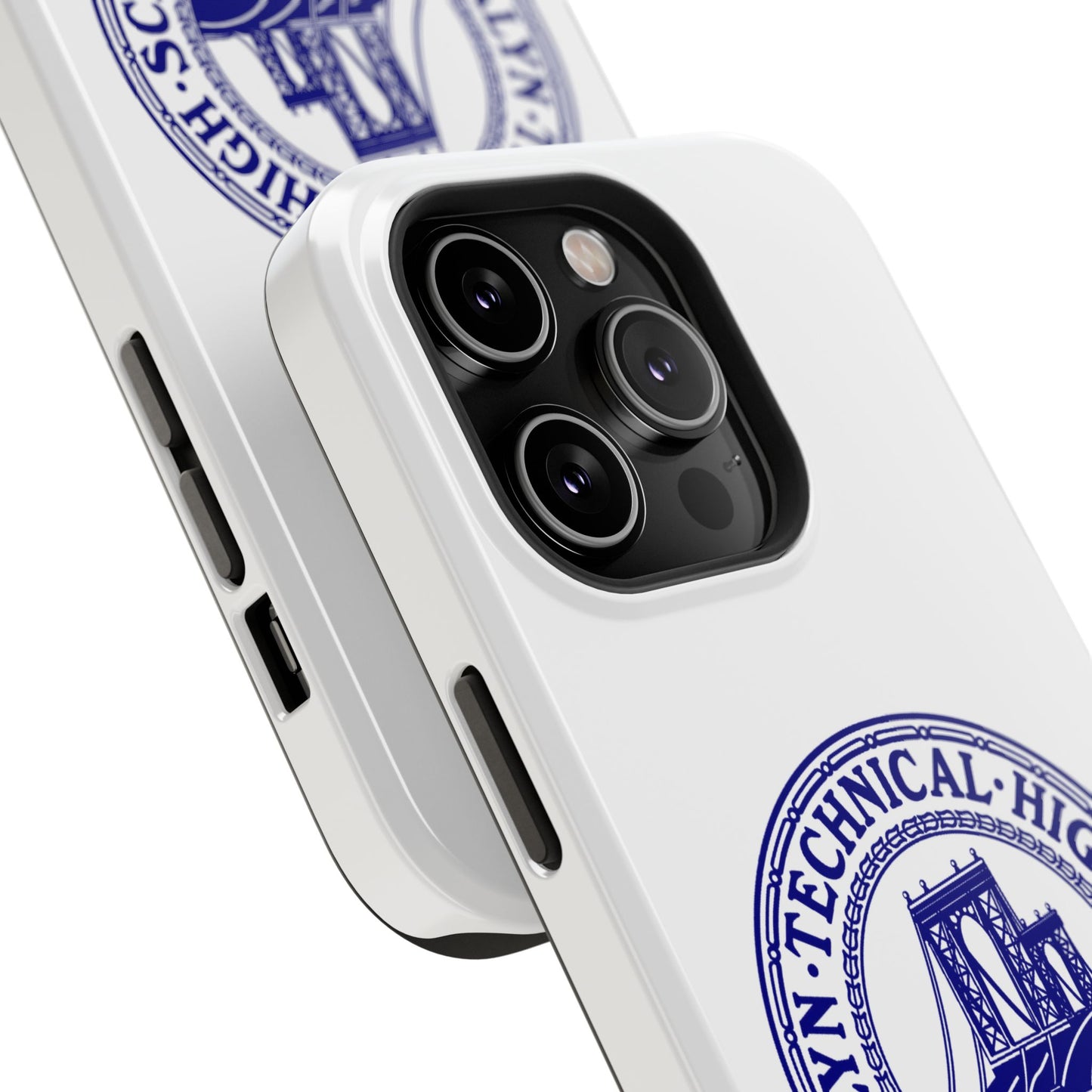 Classic Tech Seal - Impact-Resistant Phone Cases - Iphone Or Samsung - White