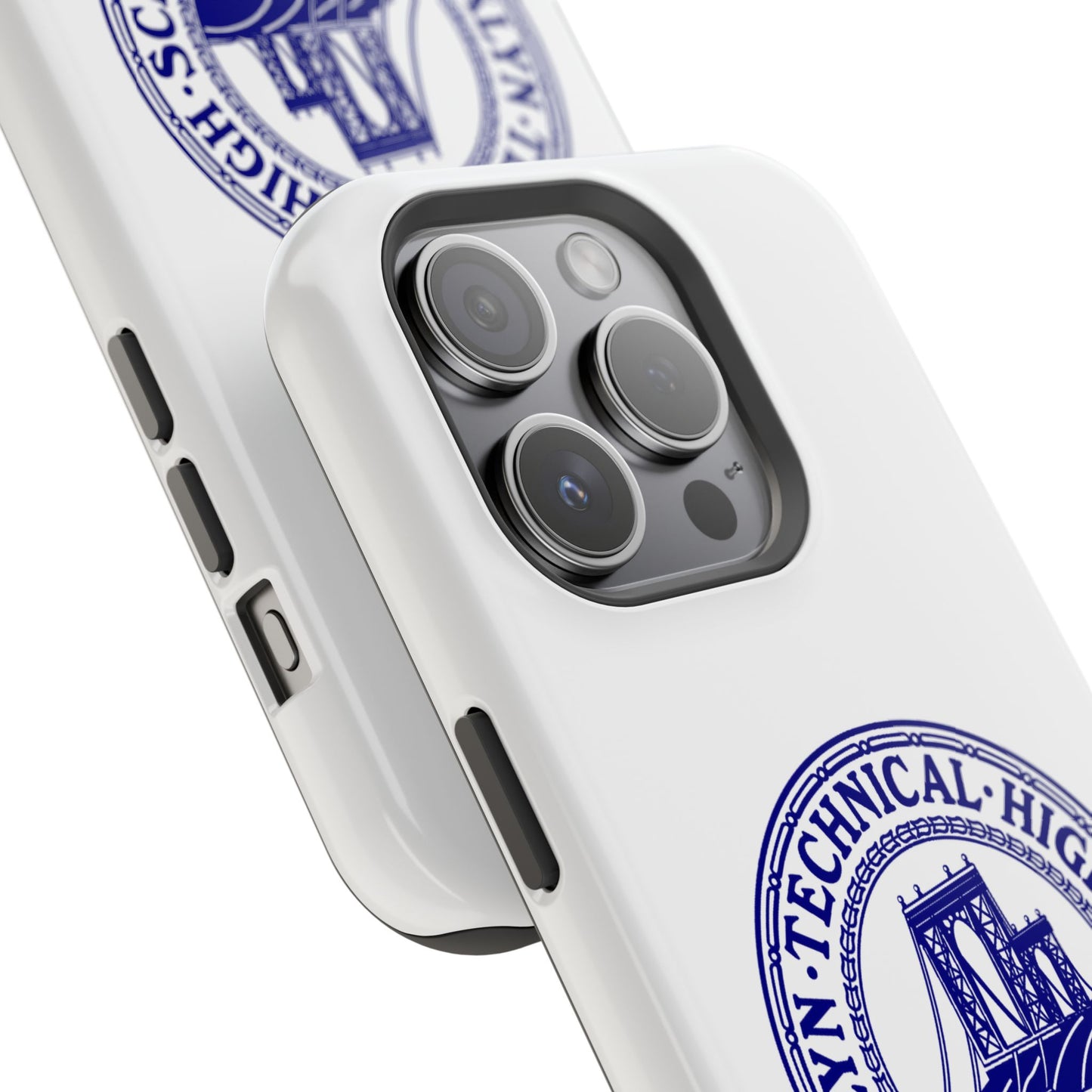Classic Tech Seal - Impact-Resistant Phone Cases - Iphone Or Samsung - White