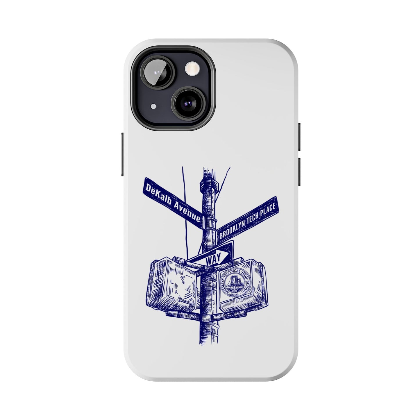 Dekalb Ave & Brooklyn Tech Place - Tough Phone Cases - White