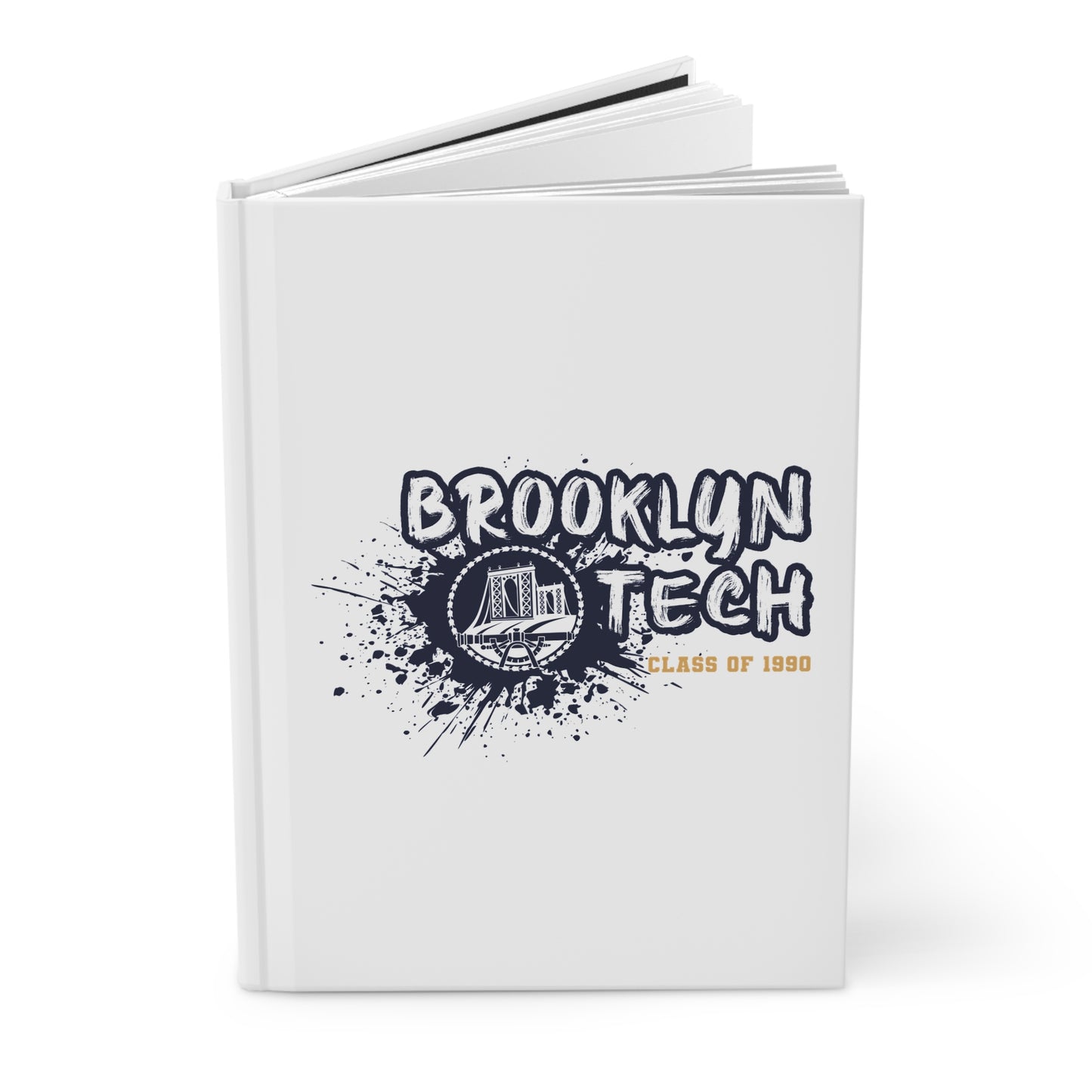 Class Of 1990 Commemorative Hardcover Journal Matte - Gold Font On White Background