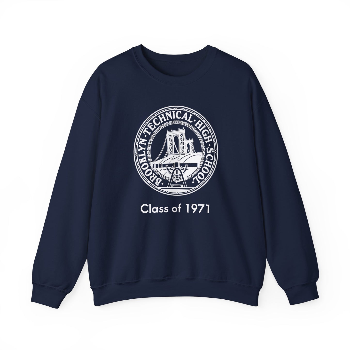 Classic Tech Logo - Men's Heavy Blend Crewneck Sweatshirt - Class Of 1971