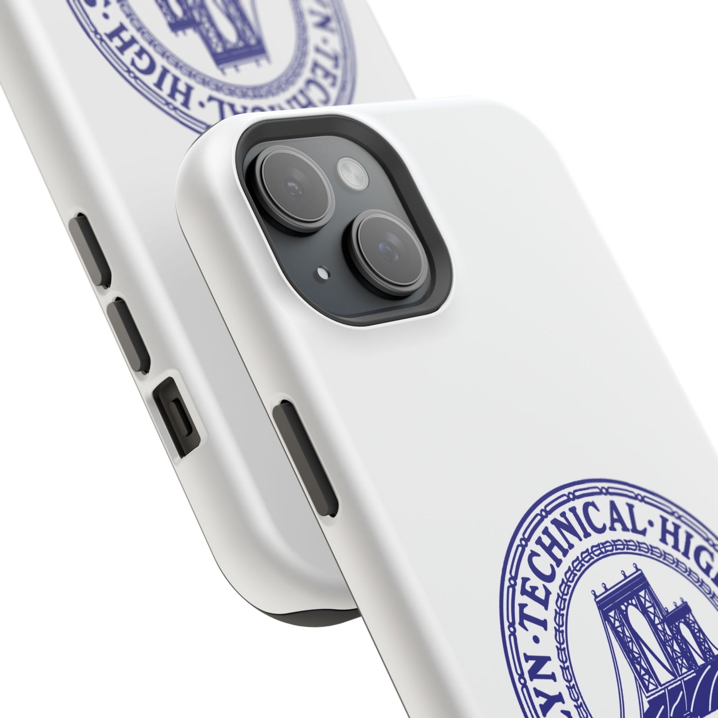 Classic Tech Seal - Impact-Resistant Phone Cases - Iphone Or Samsung - White