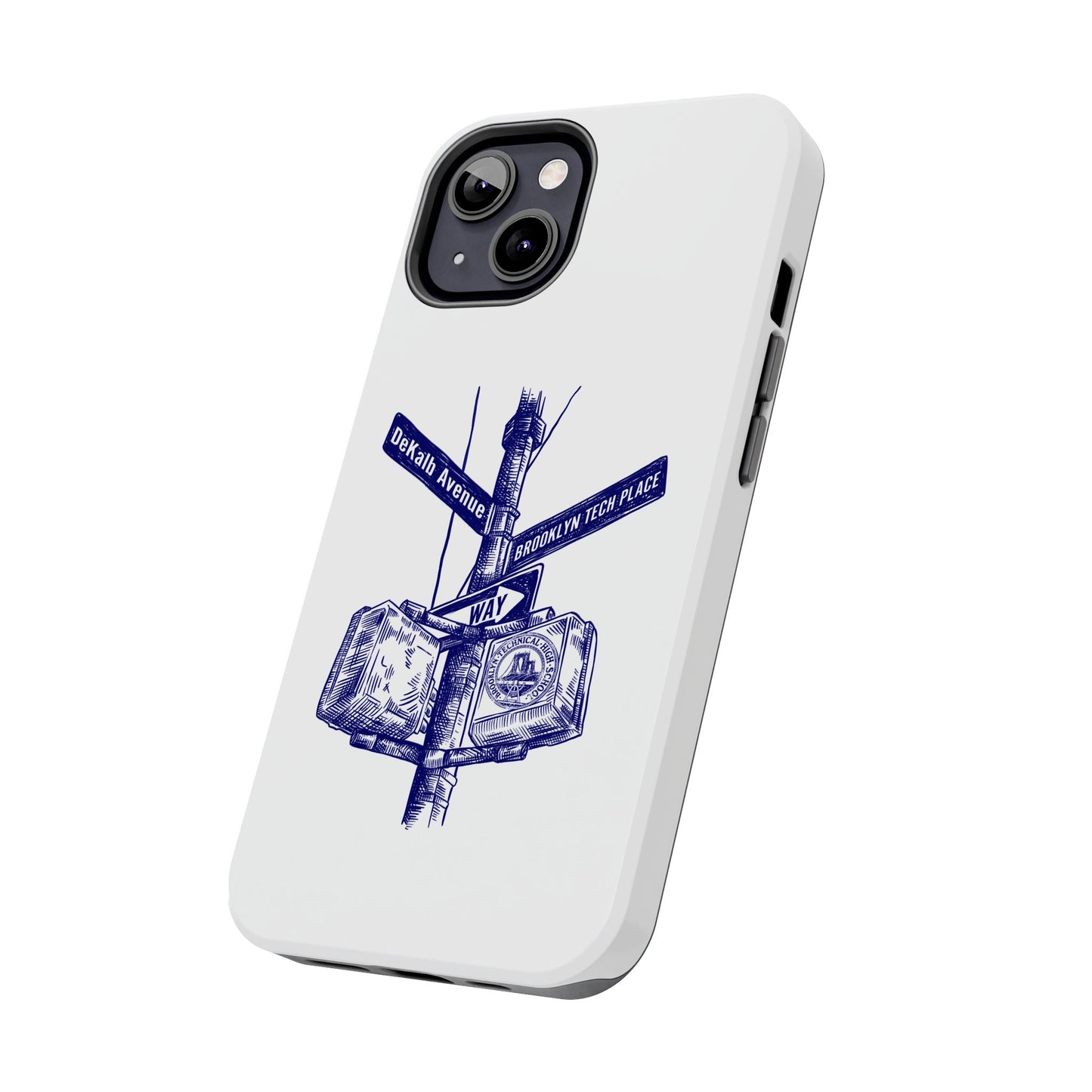 Dekalb Ave & Brooklyn Tech Place - Tough Phone Cases - White