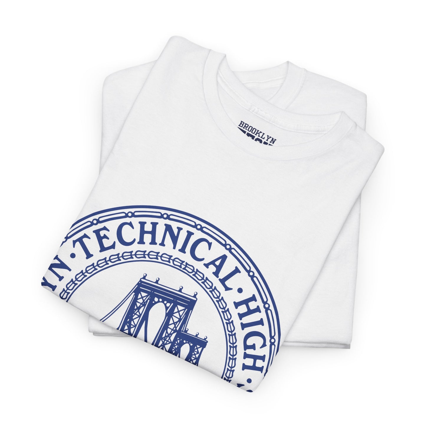 Classic Tech Logo - Blue Graphic - Men's Heavy Cotton T-Shirt