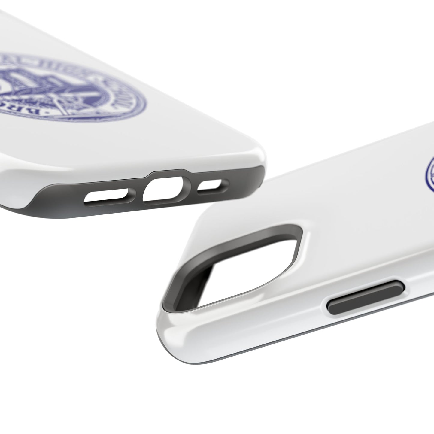 Classic Tech Seal - Impact-Resistant Phone Cases - Iphone Or Samsung - White