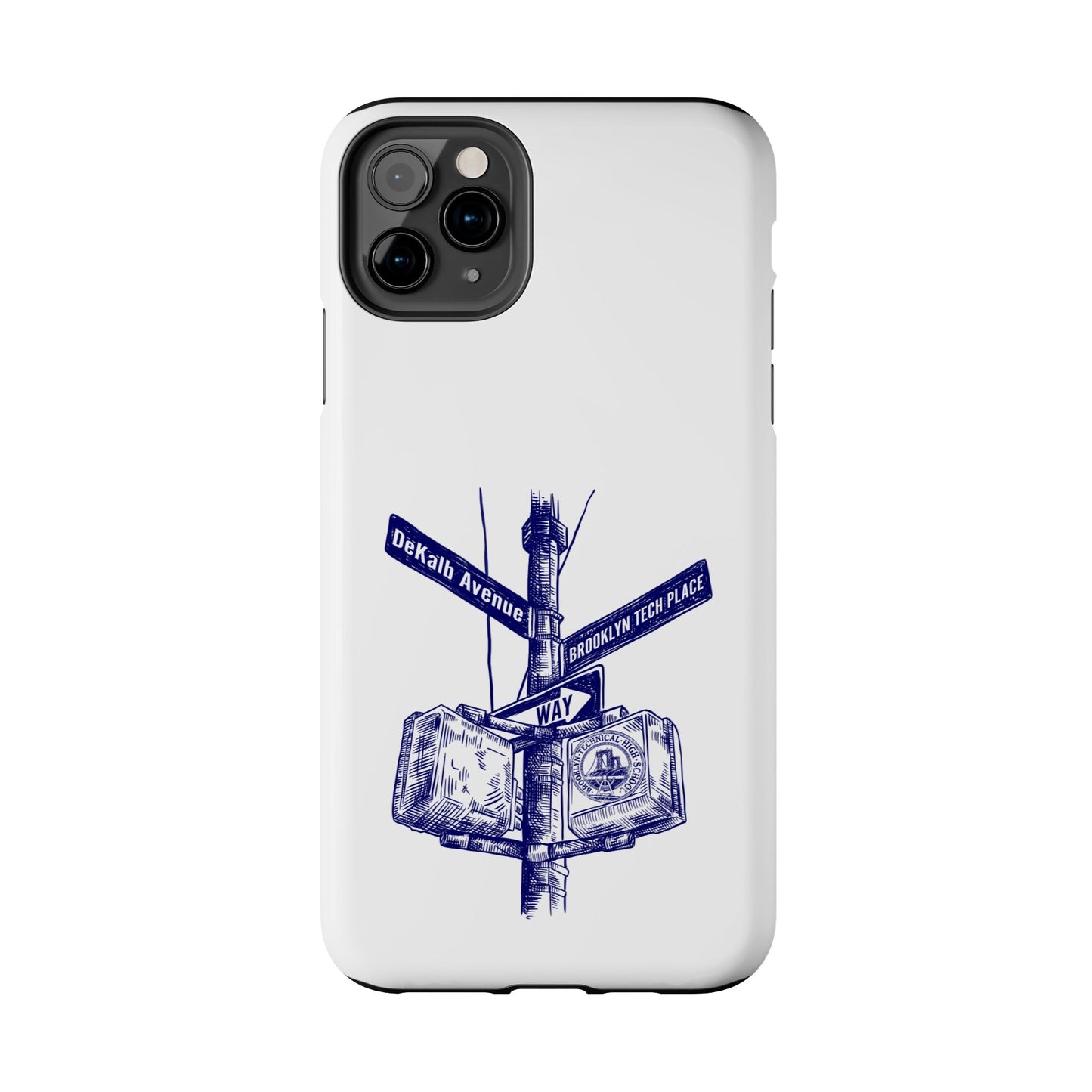 Dekalb Ave & Brooklyn Tech Place - Tough Phone Cases - White