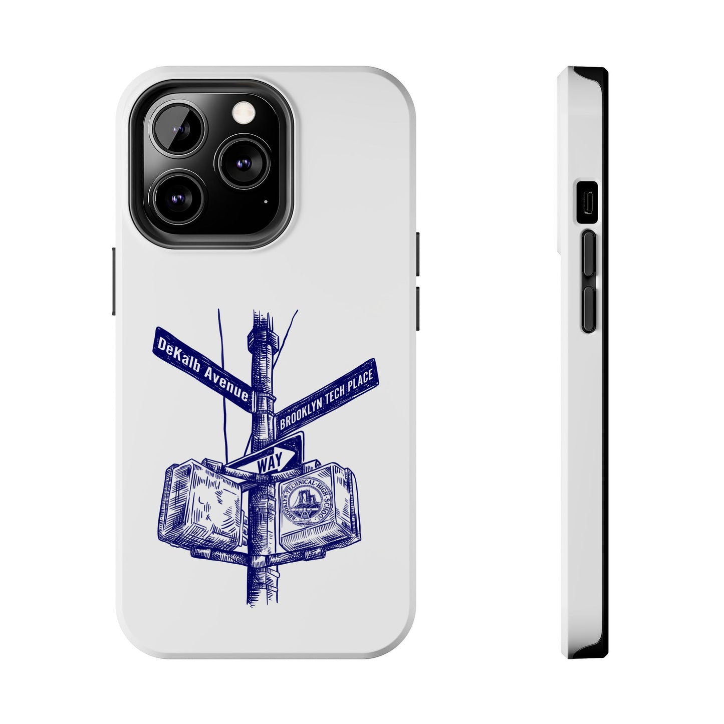 Dekalb Ave & Brooklyn Tech Place - Tough Phone Cases - White