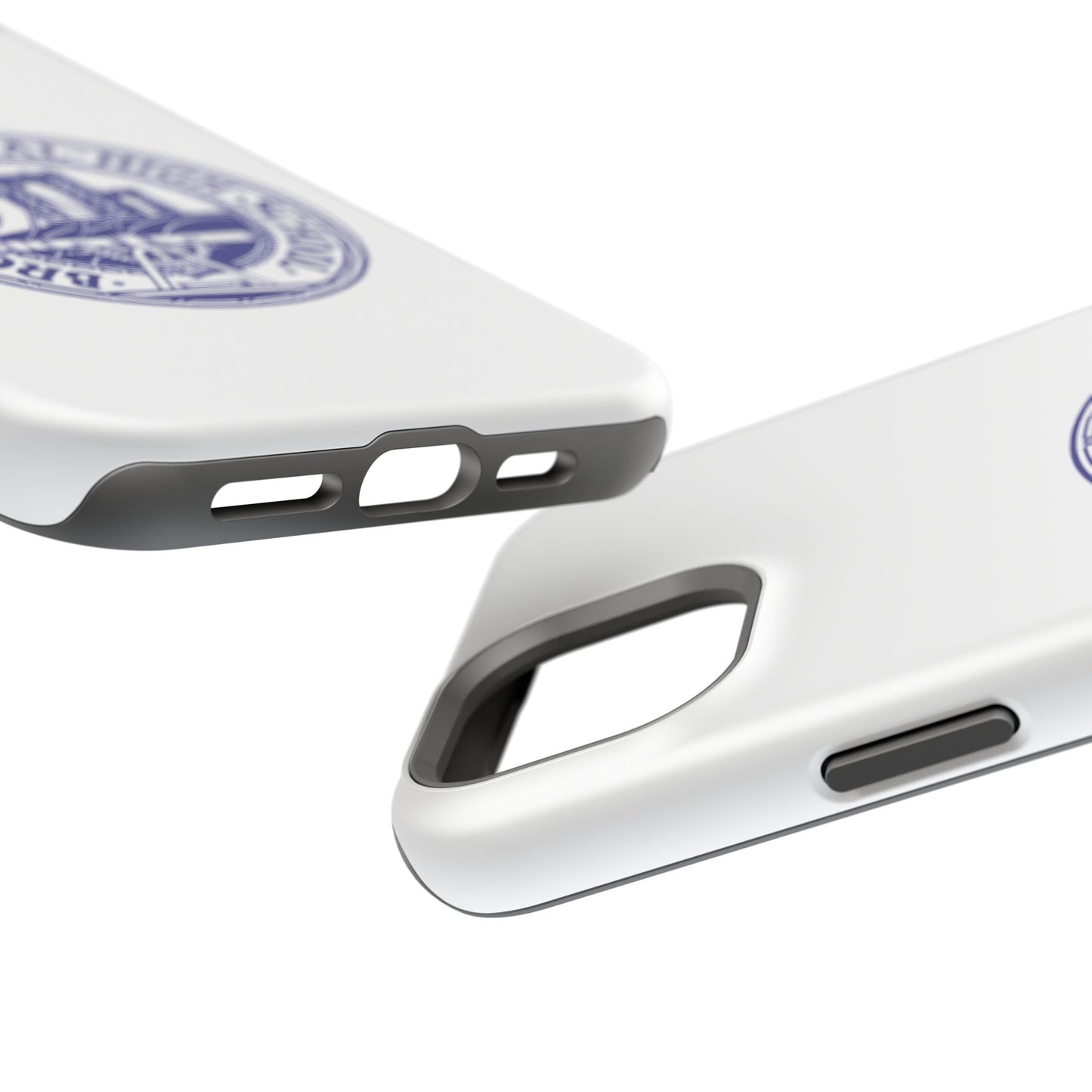 Classic Tech Seal - Impact-Resistant Phone Cases - Iphone Or Samsung - White