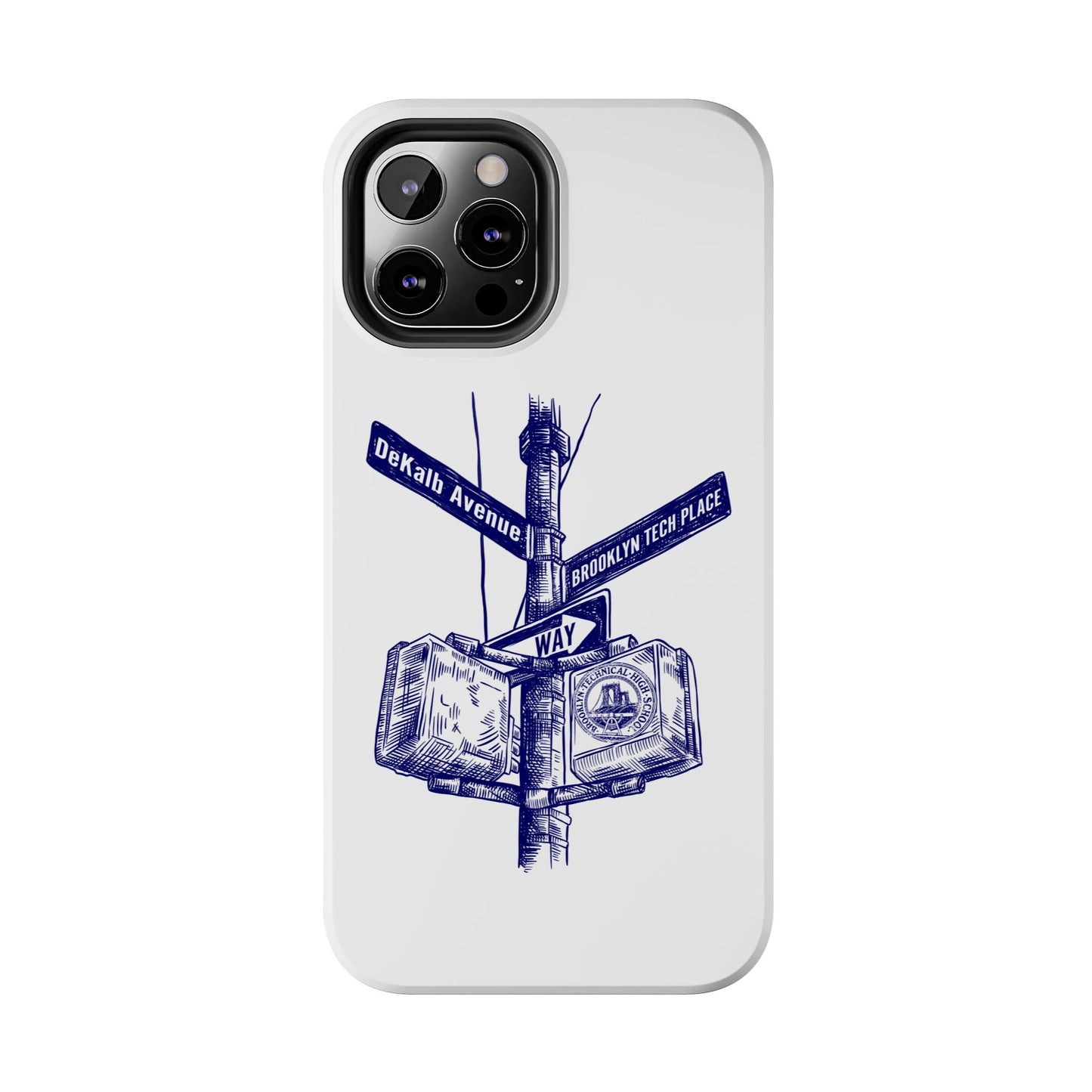 Dekalb Ave & Brooklyn Tech Place - Tough Phone Cases - White