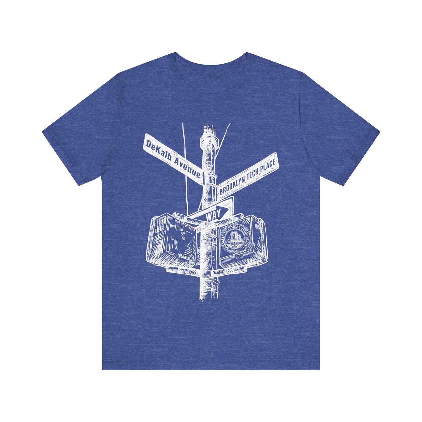 Boutique - Dekalb Ave & Brooklyn Tech Pl - Men's Short Sleeve Jersey - White Graphic