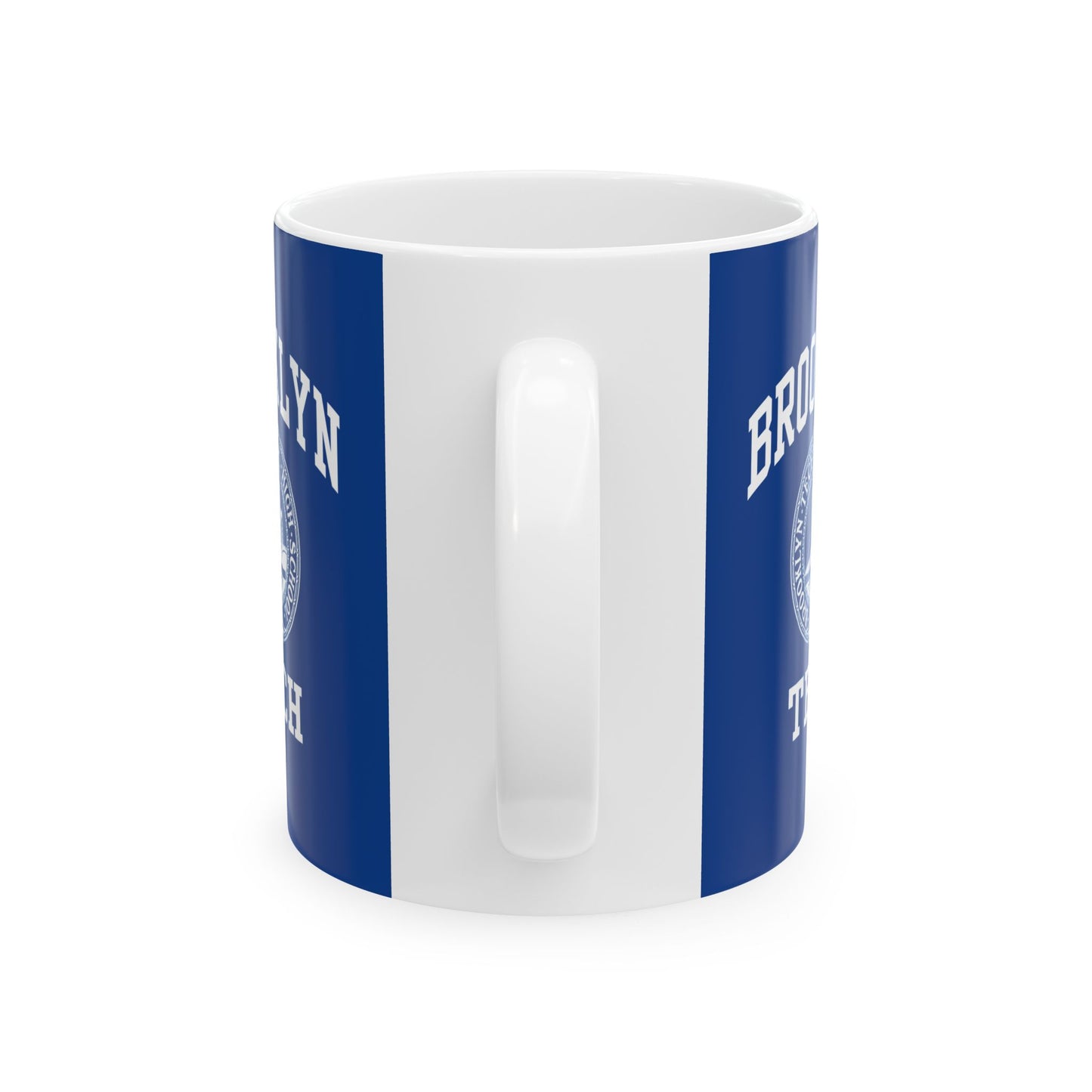 Classic Brooklyn Tech Logo - Ceramic Mug, (11oz, 15oz) - Navy