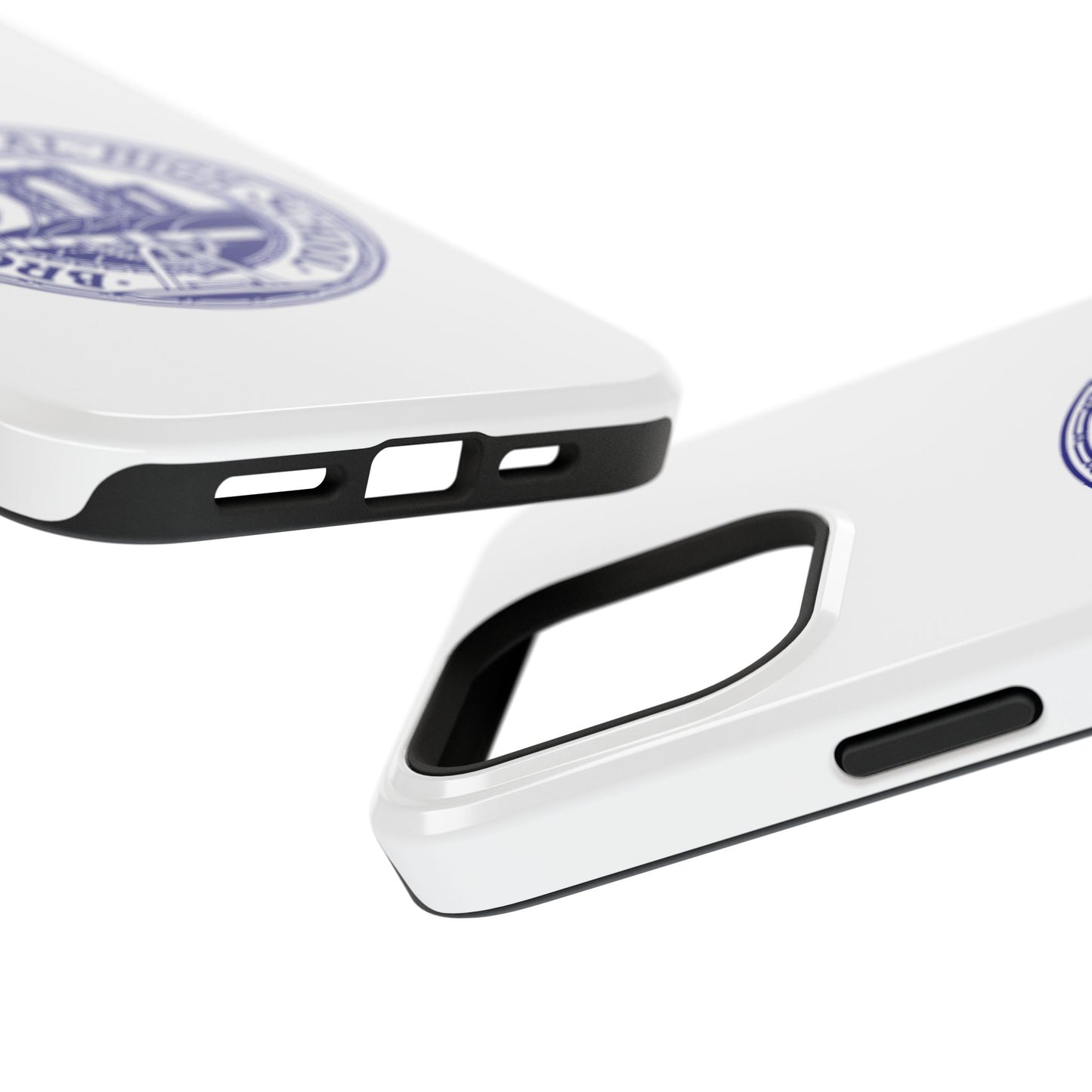 Classic Tech Seal - Impact-Resistant Phone Cases - Iphone Or Samsung - White