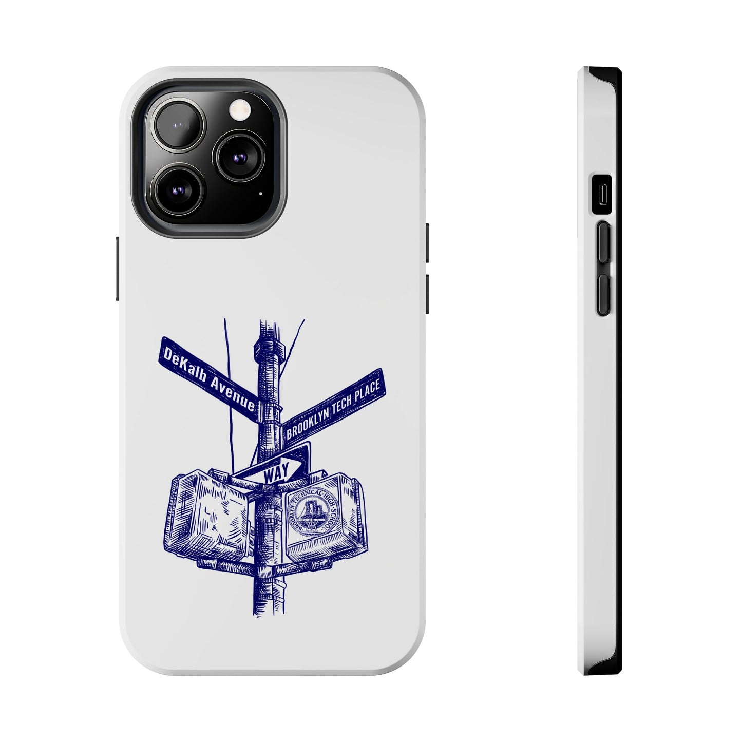 Dekalb Ave & Brooklyn Tech Place - Tough Phone Cases - White