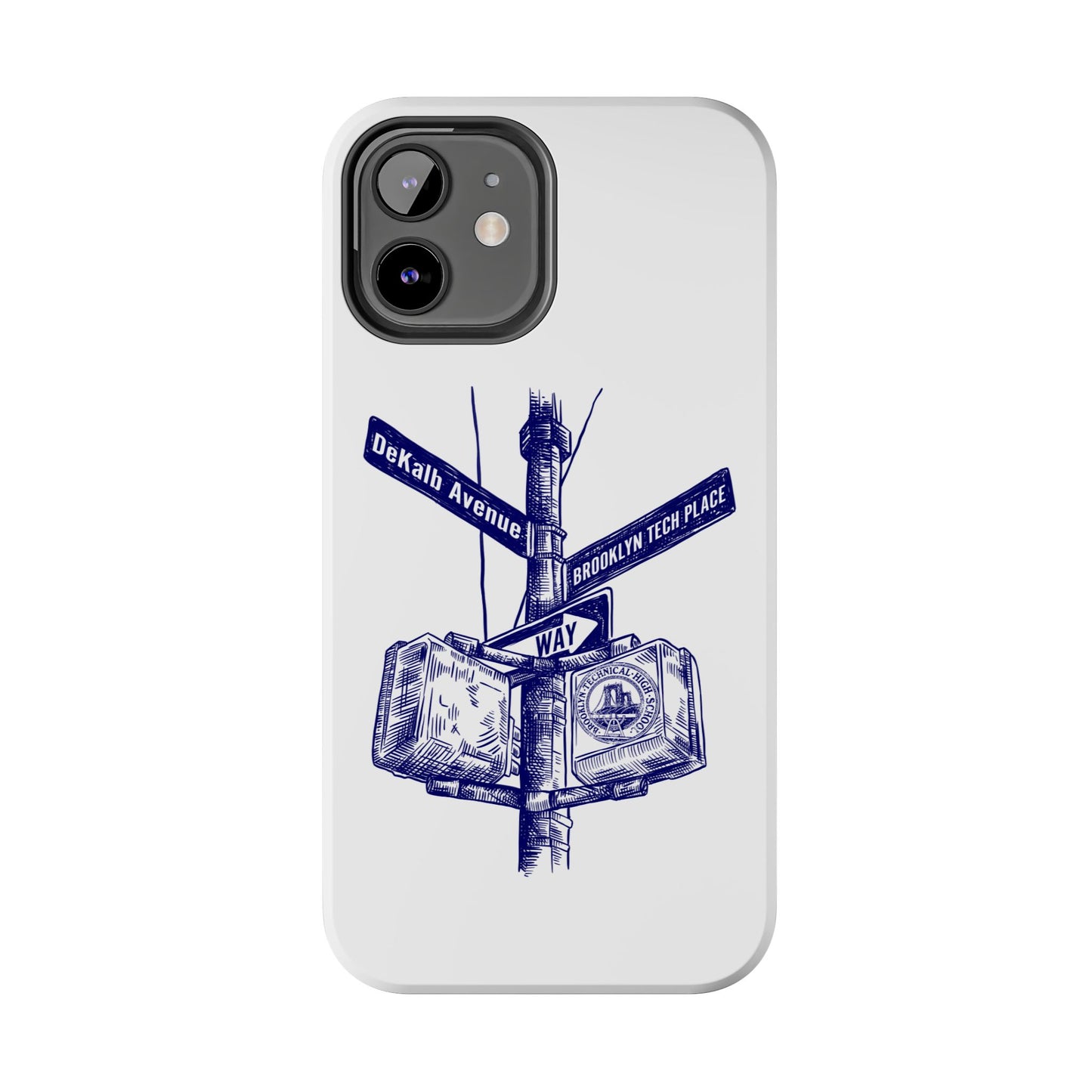 Dekalb Ave & Brooklyn Tech Place - Tough Phone Cases - White