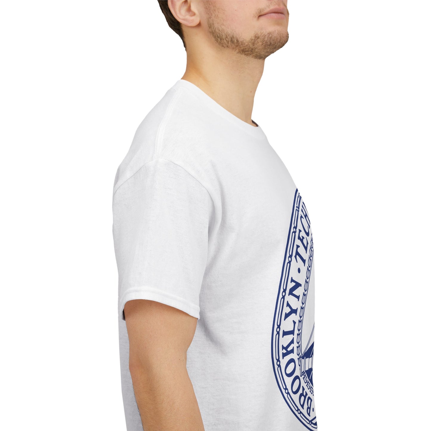 Classic Tech Logo - Blue Graphic - Men's Heavy Cotton T-Shirt