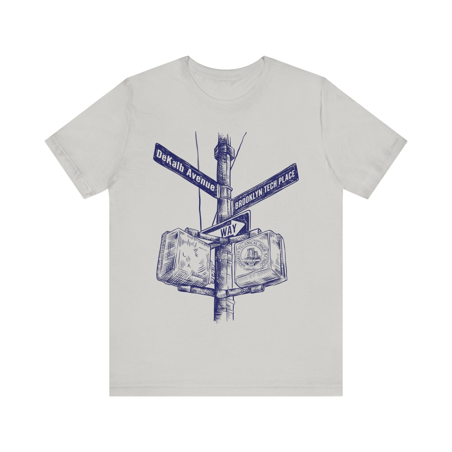 Boutique - Dekalb Ave & Brooklyn Tech Pl - Men's Short Sleeve Jersey - Blue Graphic