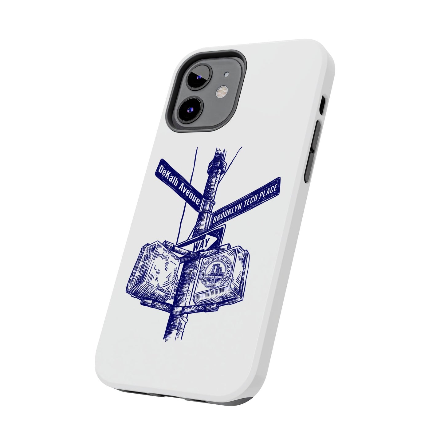 Dekalb Ave & Brooklyn Tech Place - Tough Phone Cases - White