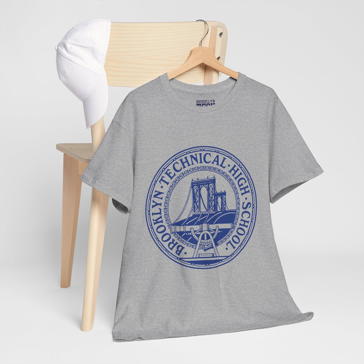 Classic Tech Logo - Blue Graphic - Men's Heavy Cotton T-Shirt