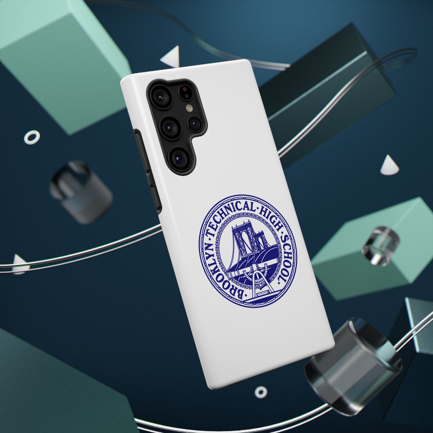 Classic Tech Seal - Impact-Resistant Phone Cases - Iphone Or Samsung - White