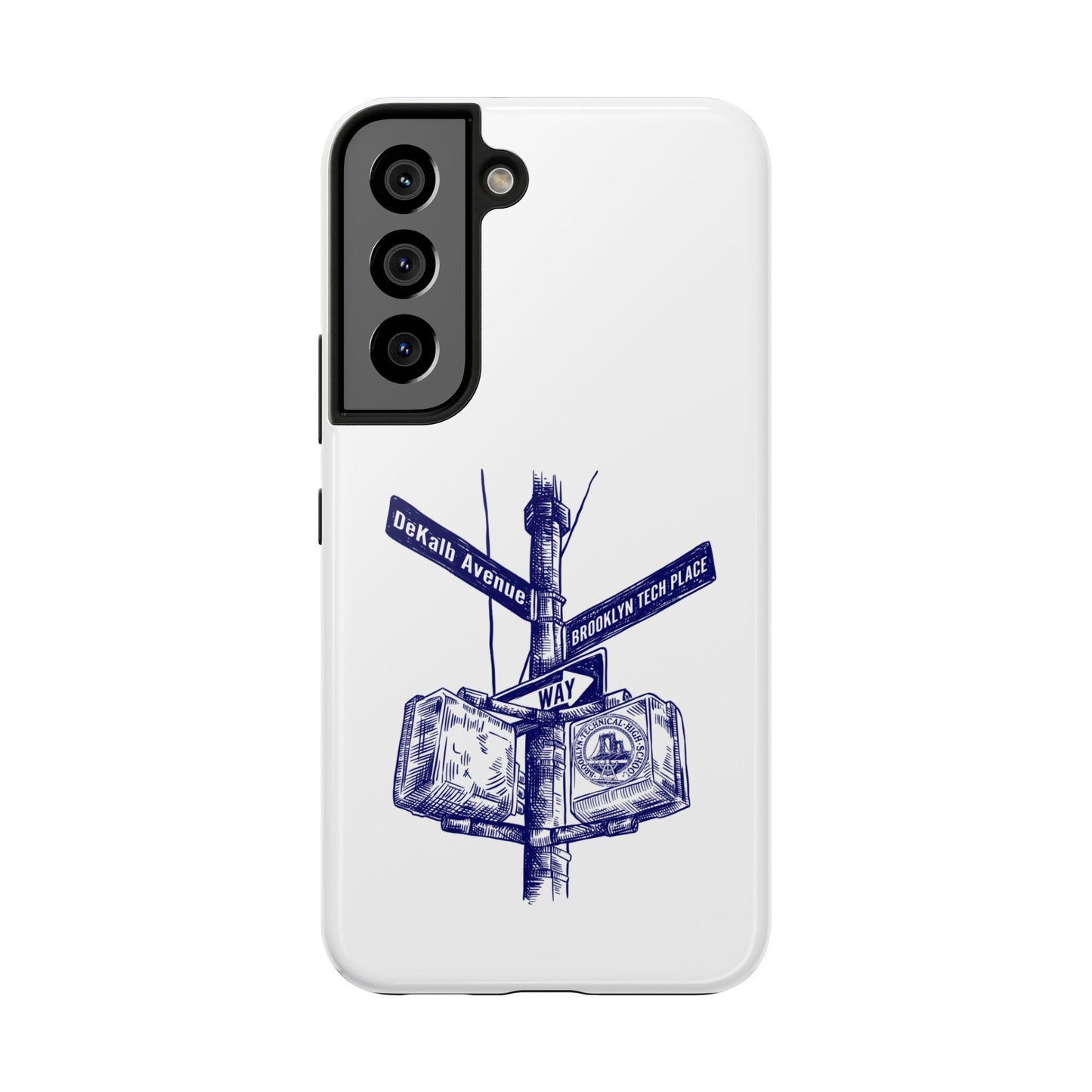 Dekalb Ave & Brooklyn Tech Place - Tough Phone Cases - White