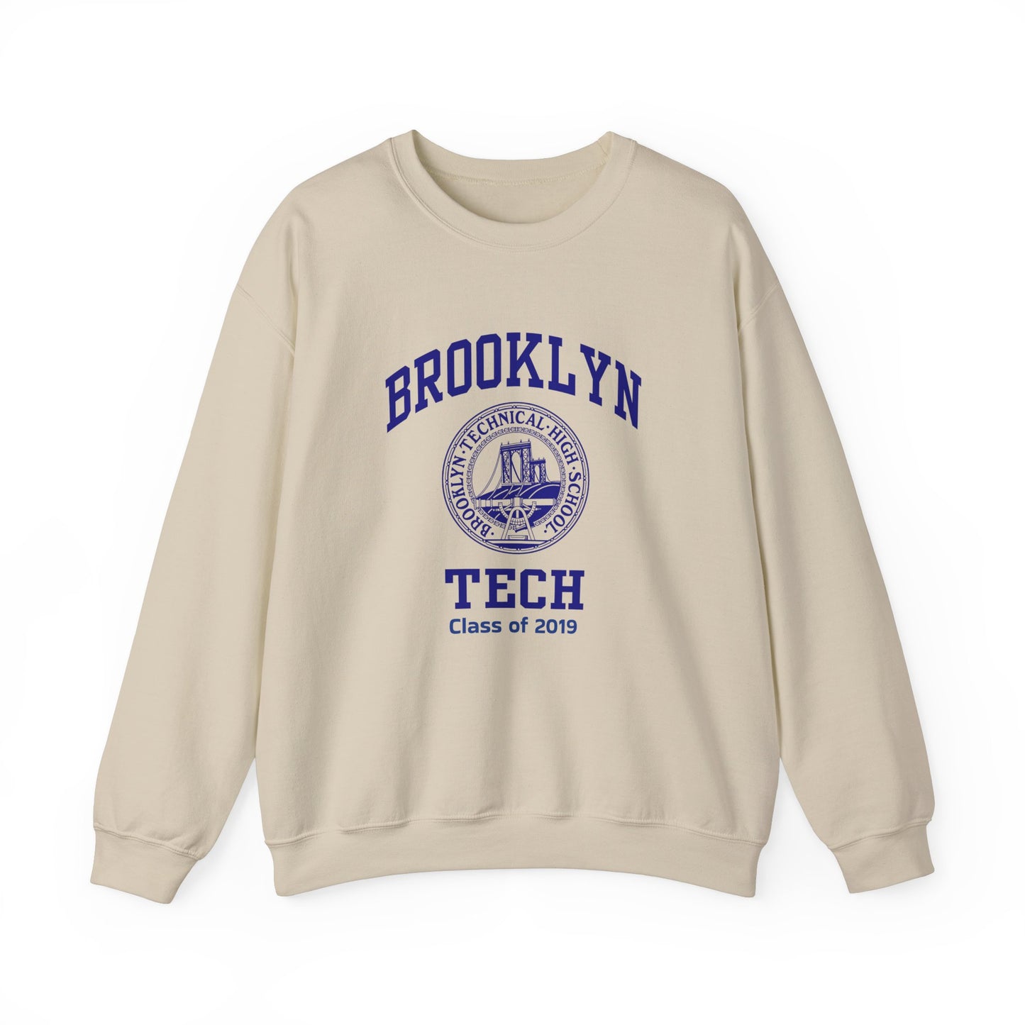 Brooklyn Tech Classic Logo - Men's Heavy Blend™ Crewneck Sweatshirt - Class Of 2019
