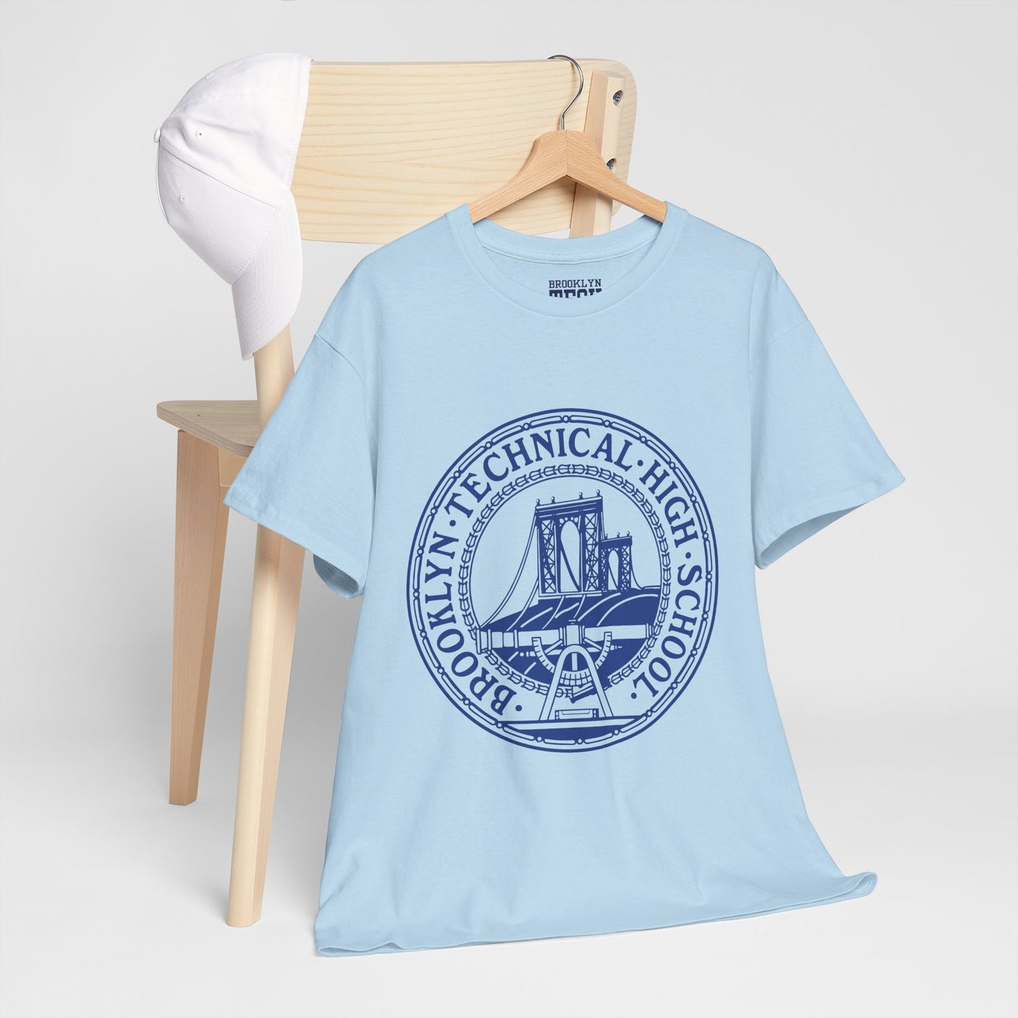 Classic Tech Logo - Blue Graphic - Men's Heavy Cotton T-Shirt