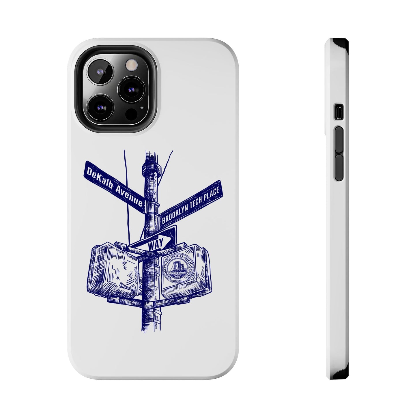 Dekalb Ave & Brooklyn Tech Place - Tough Phone Cases - White