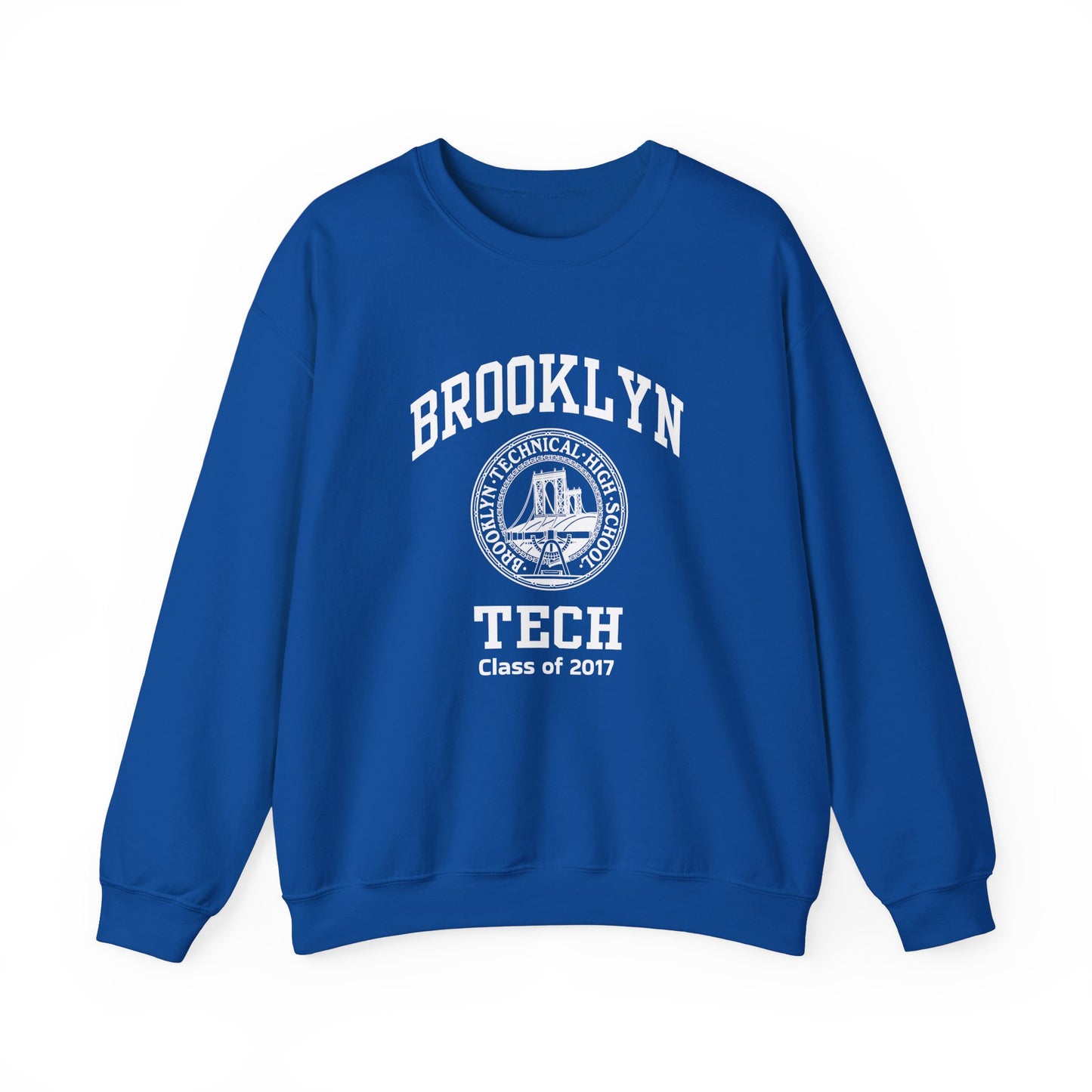 Brooklyn Tech Classic Logo - Men's Heavy Blend™ Crewneck Sweatshirt - Class Of 2017