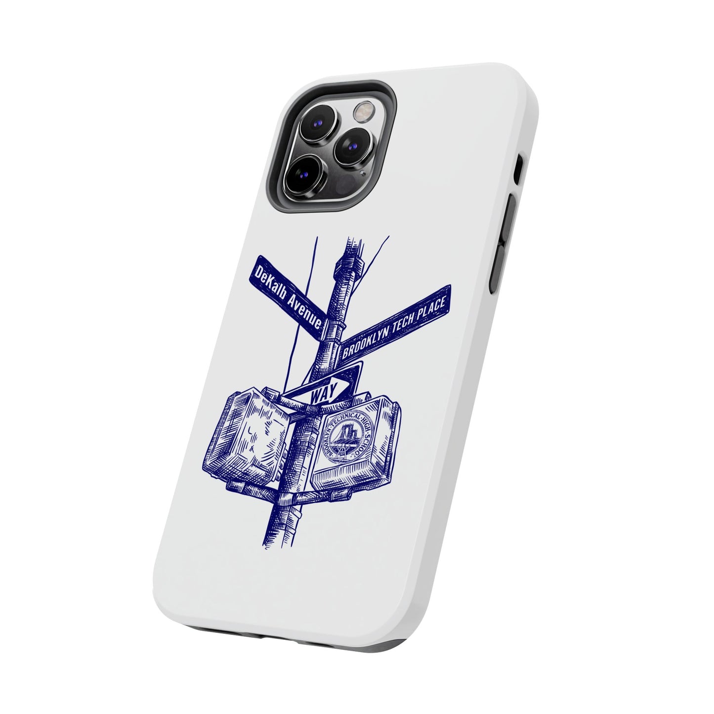 Dekalb Ave & Brooklyn Tech Place - Tough Phone Cases - White