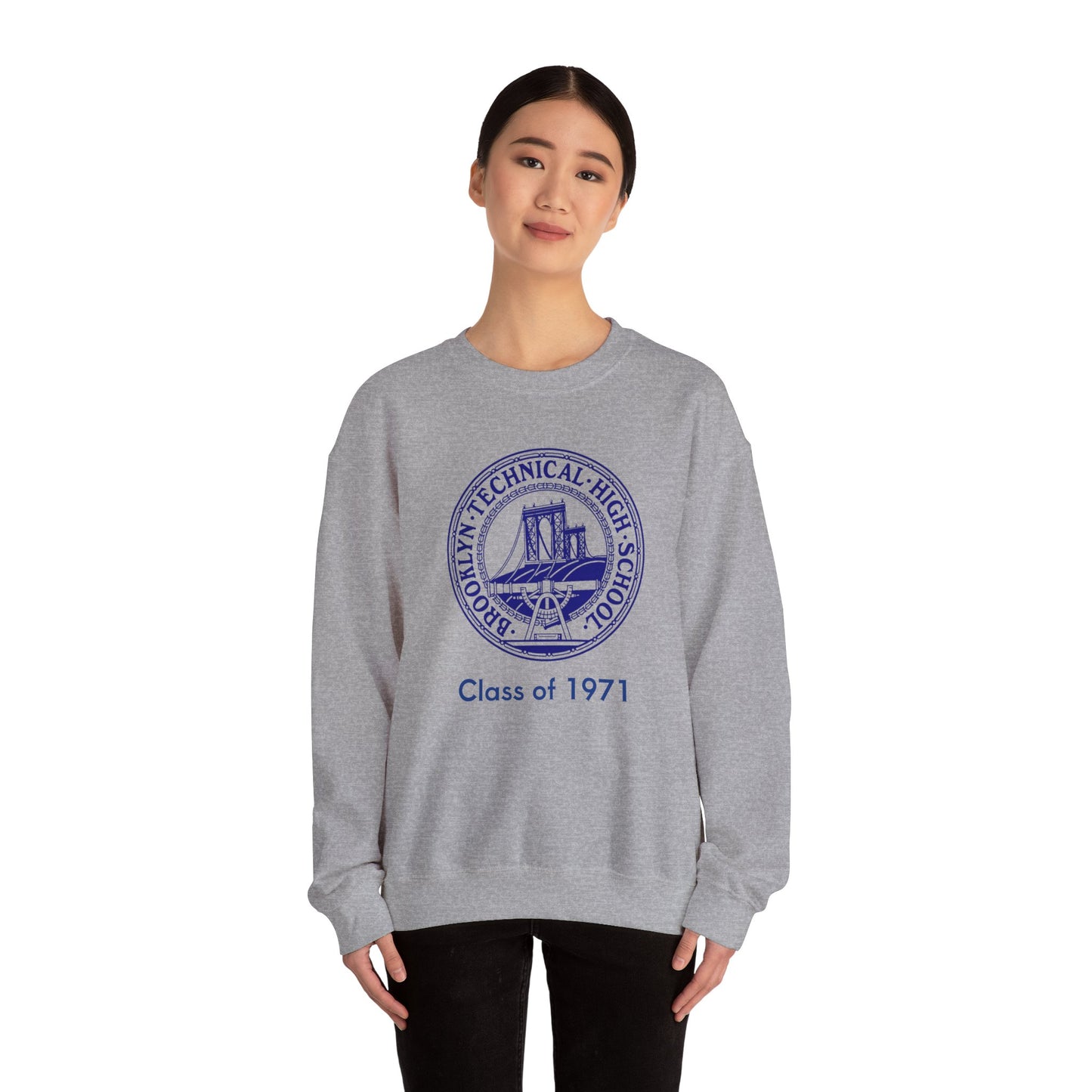 Classic Tech Logo - Men's Heavy Blend Crewneck Sweatshirt - Class Of 1971