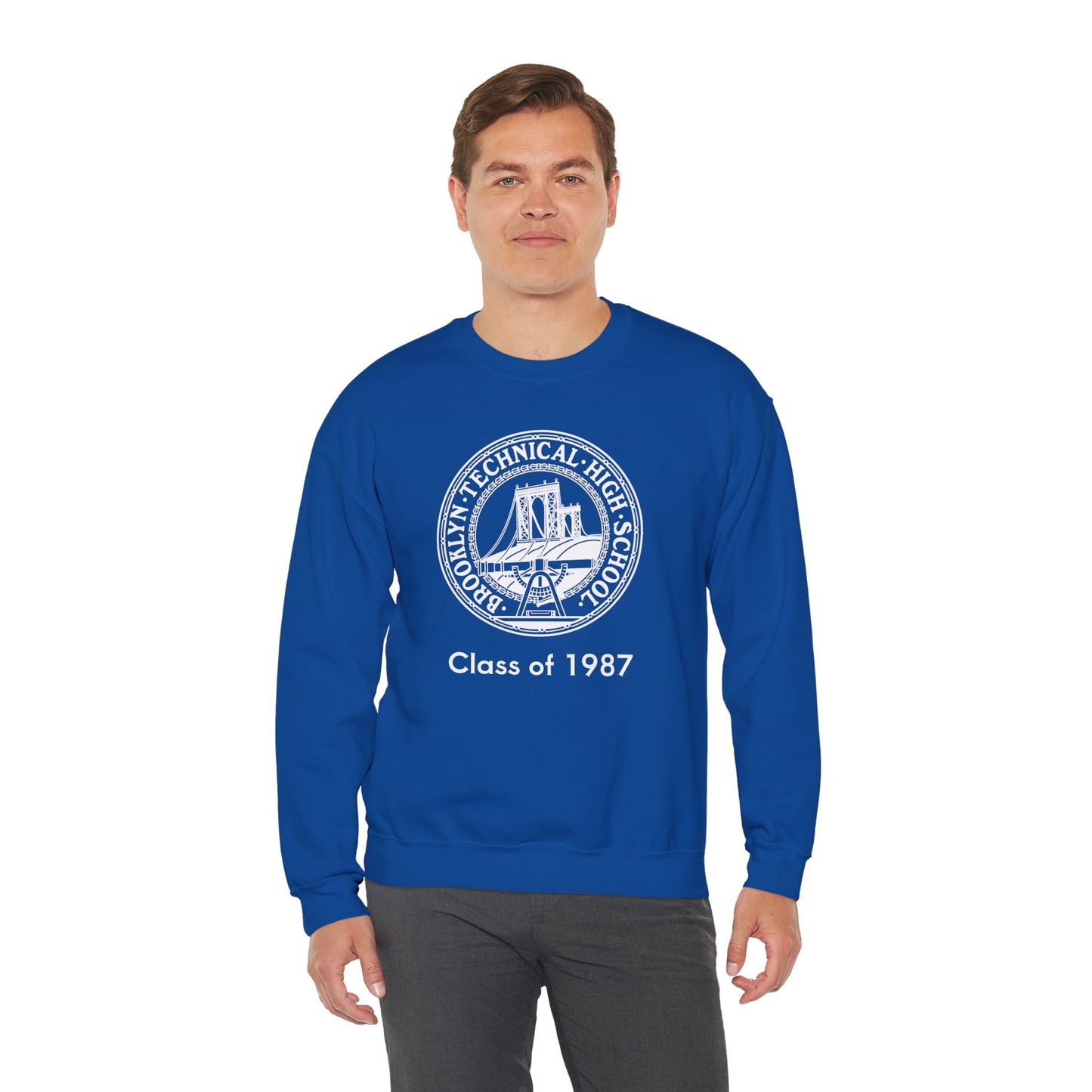 Classic Tech Logo - Men's Heavy Blend Crewneck Sweatshirt - Class Of 1987