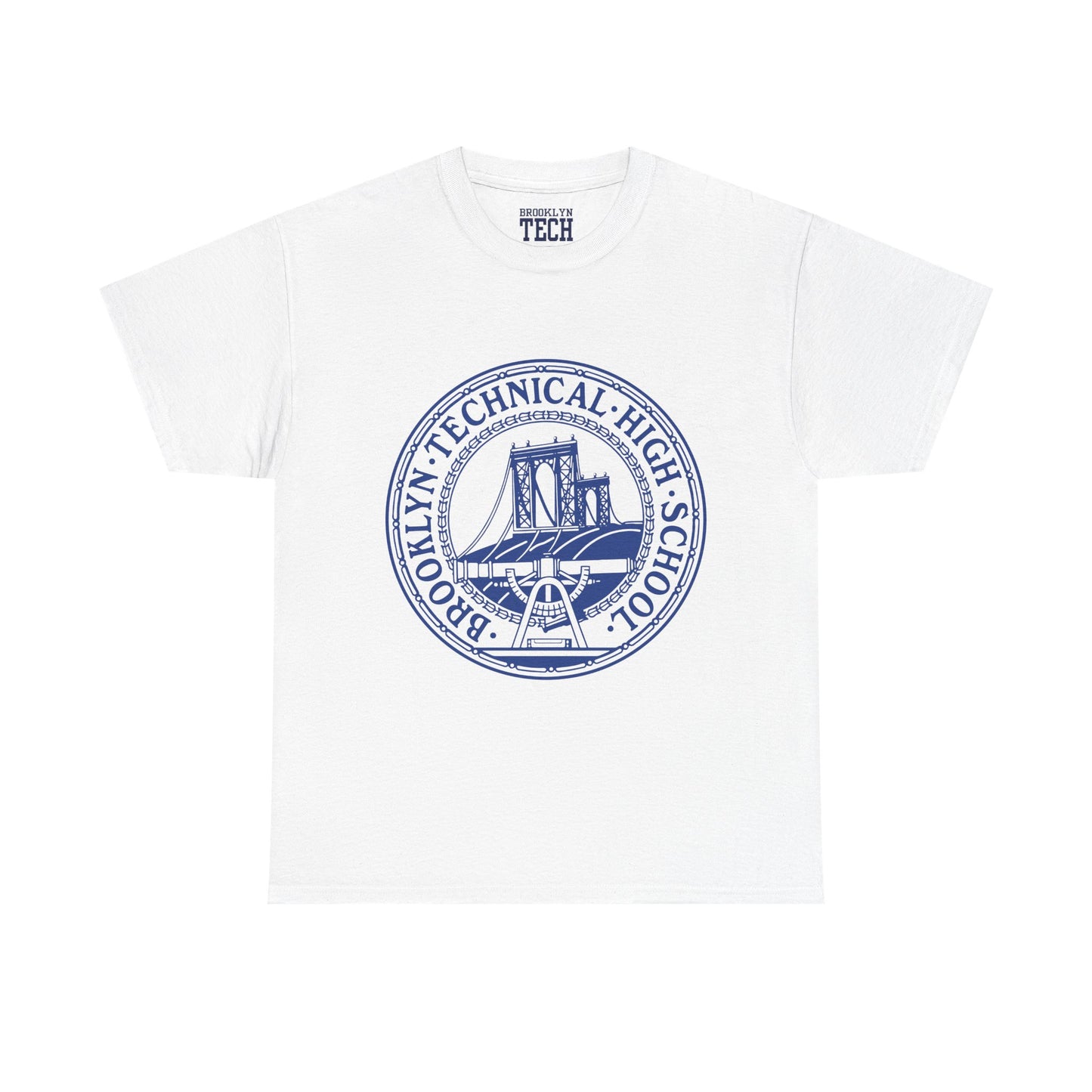 Classic Tech Logo - Blue Graphic - Men's Heavy Cotton T-Shirt