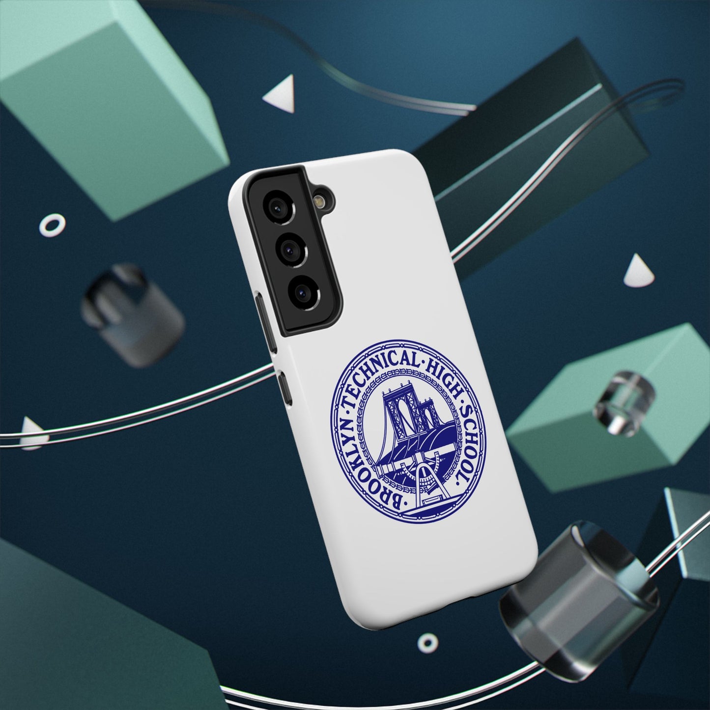 Classic Tech Seal - Impact-Resistant Phone Cases - Iphone Or Samsung - White
