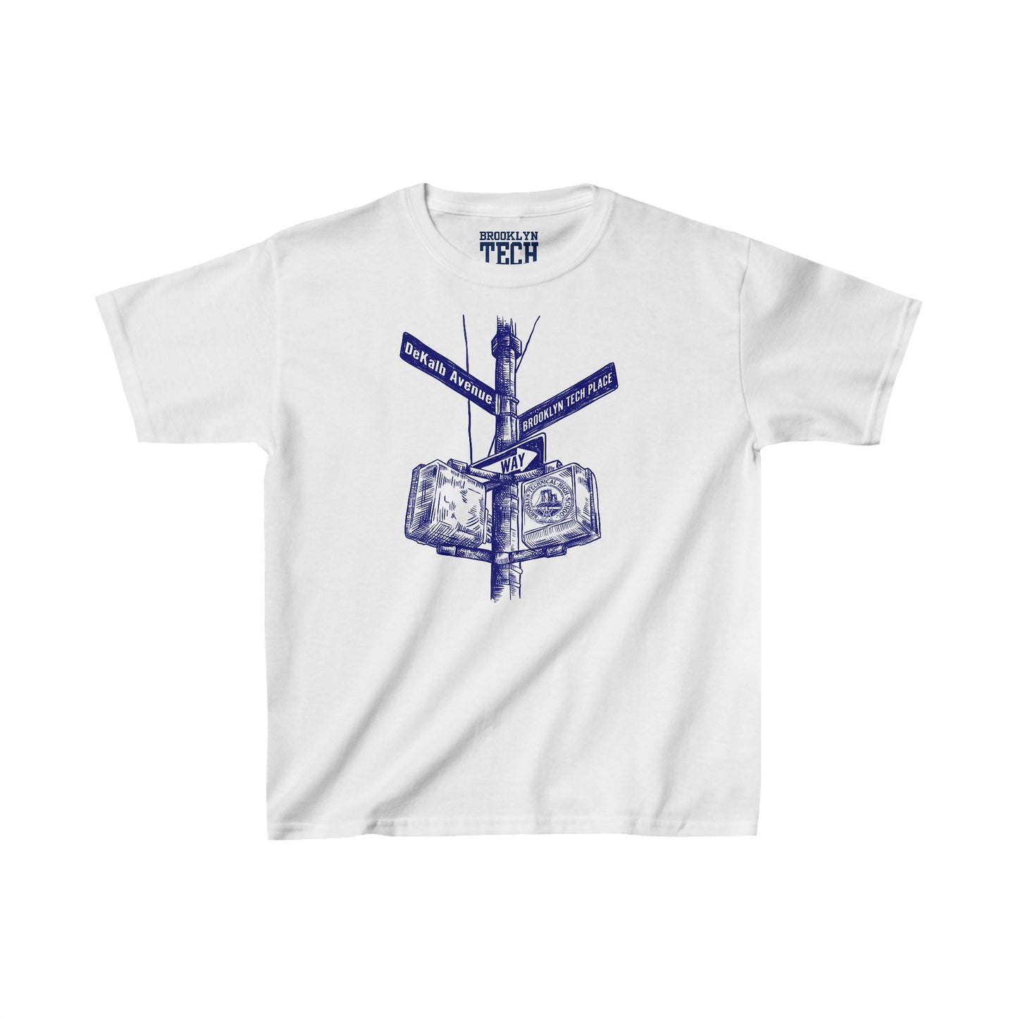 Family - Dekalb Ave & Brooklyn Tech Pl - Kids Heavy Cotton T-Shirt