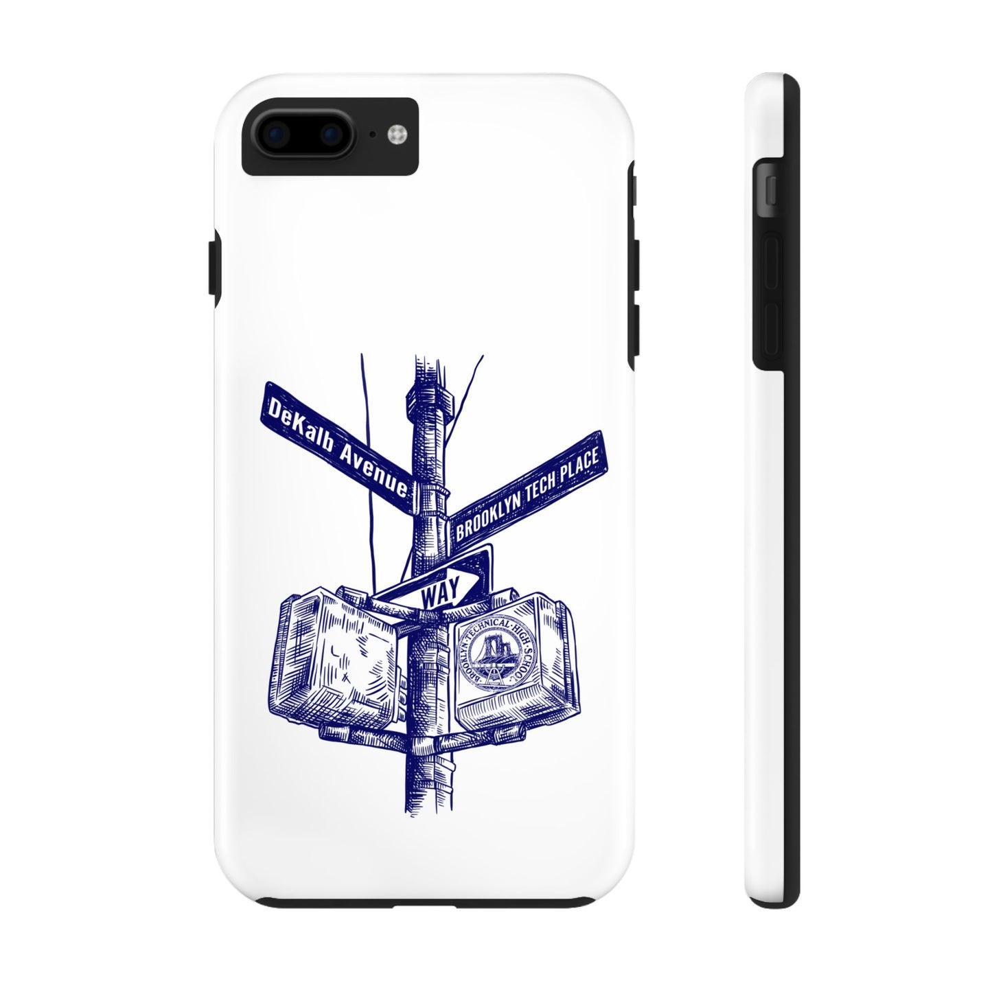 Dekalb Ave & Brooklyn Tech Place - Tough Phone Cases - White
