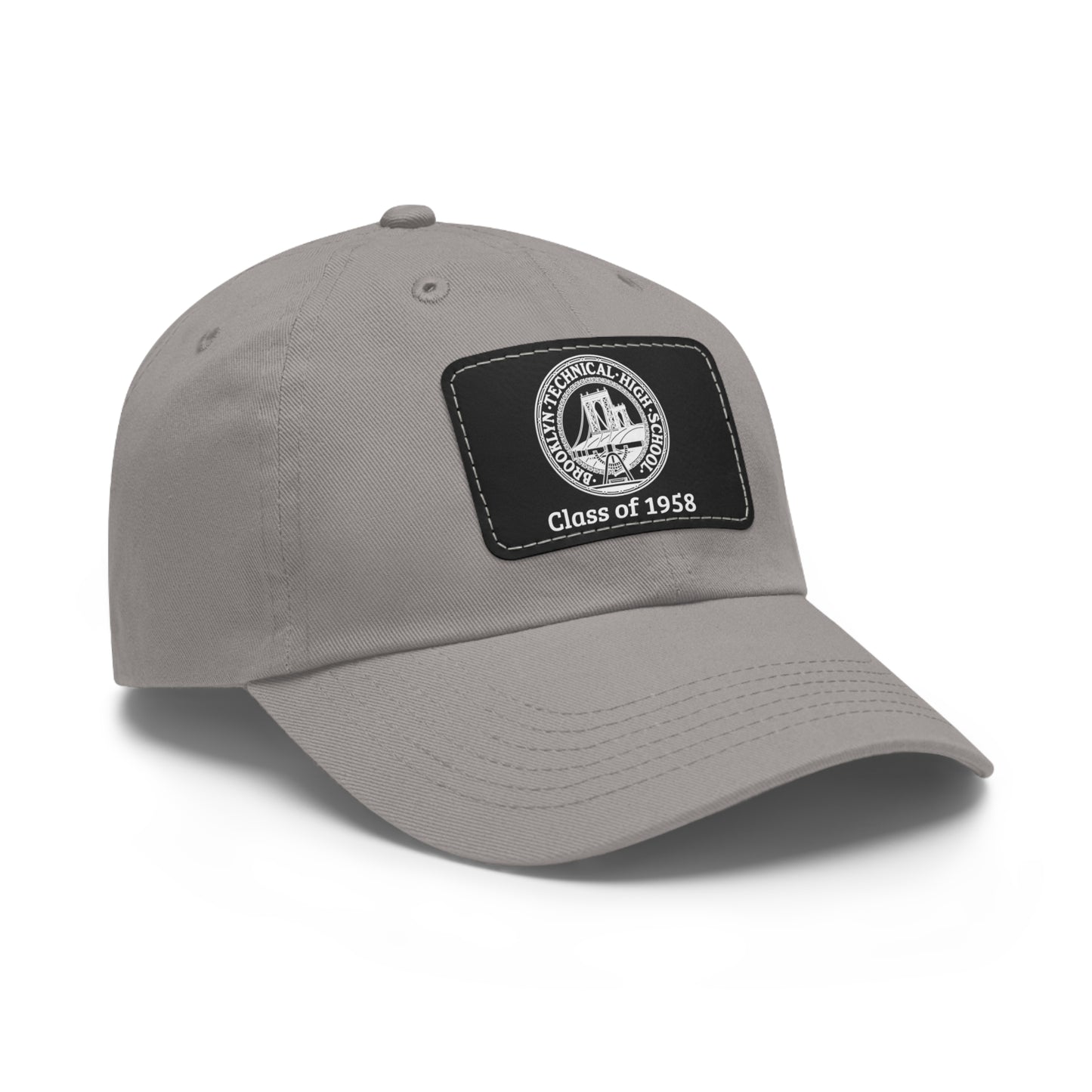 Classic Tech Logo - Hat With Leather Patch (rectangle) - Class Of 1958 - White Font