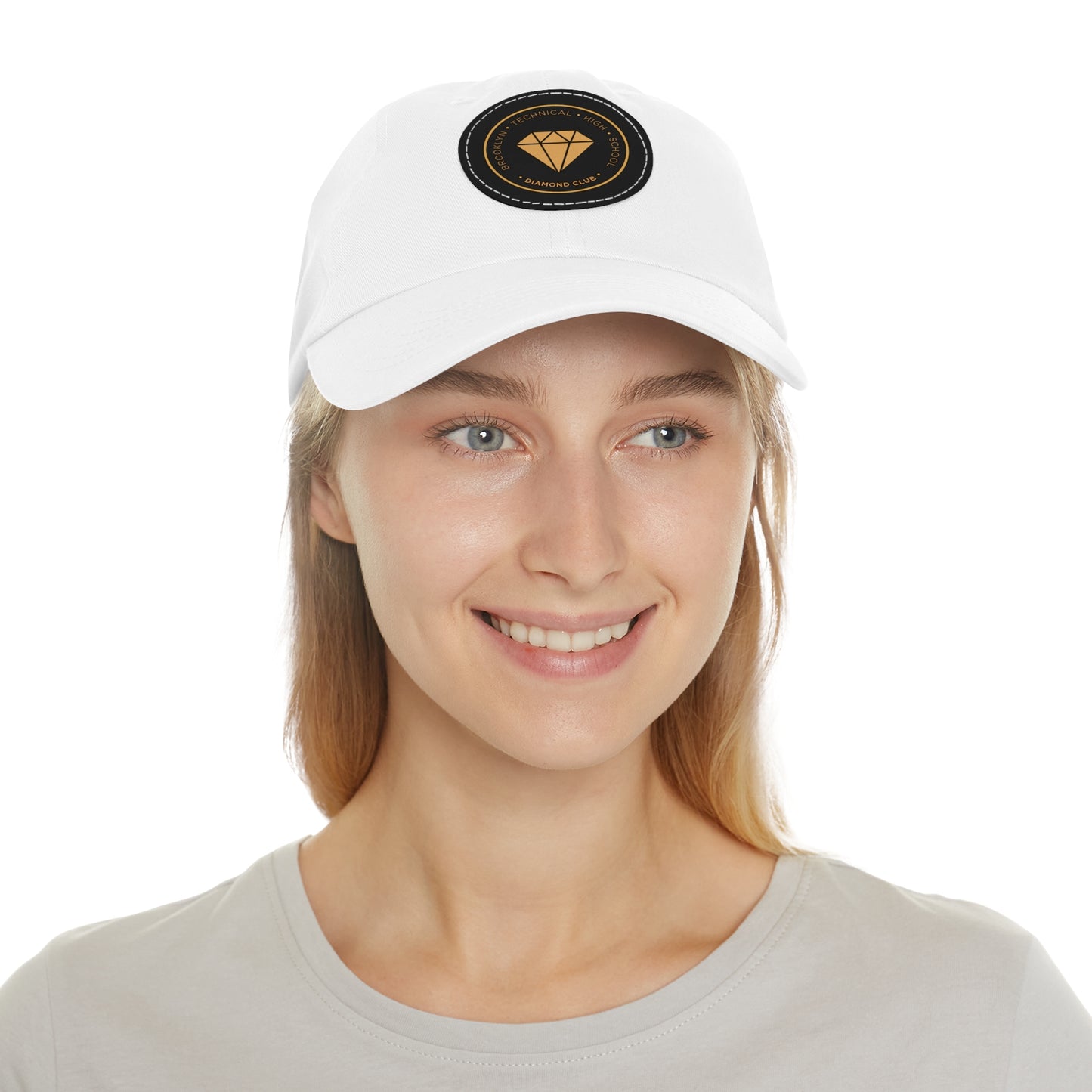 Diamond Club Logo - Hat With Circular Leather Patch - Navy