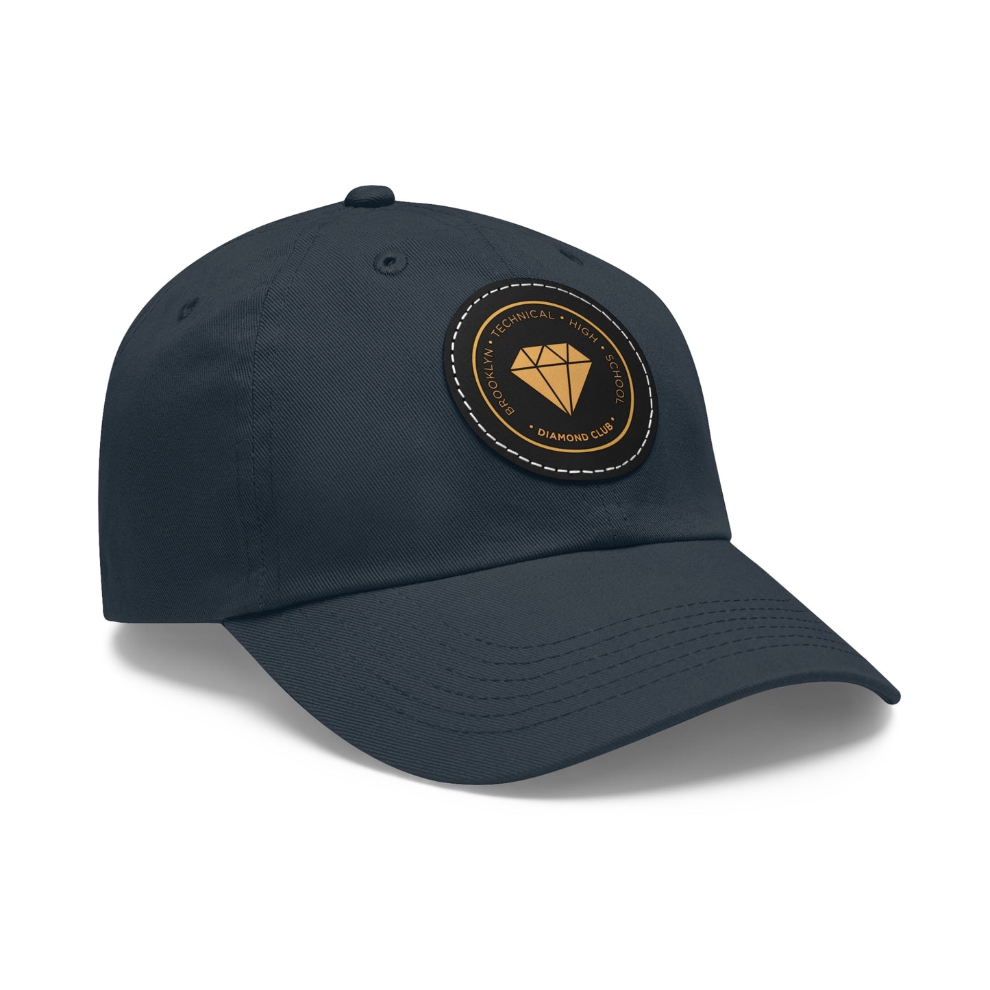 Diamond Club Logo - Hat With Circular Leather Patch - Navy