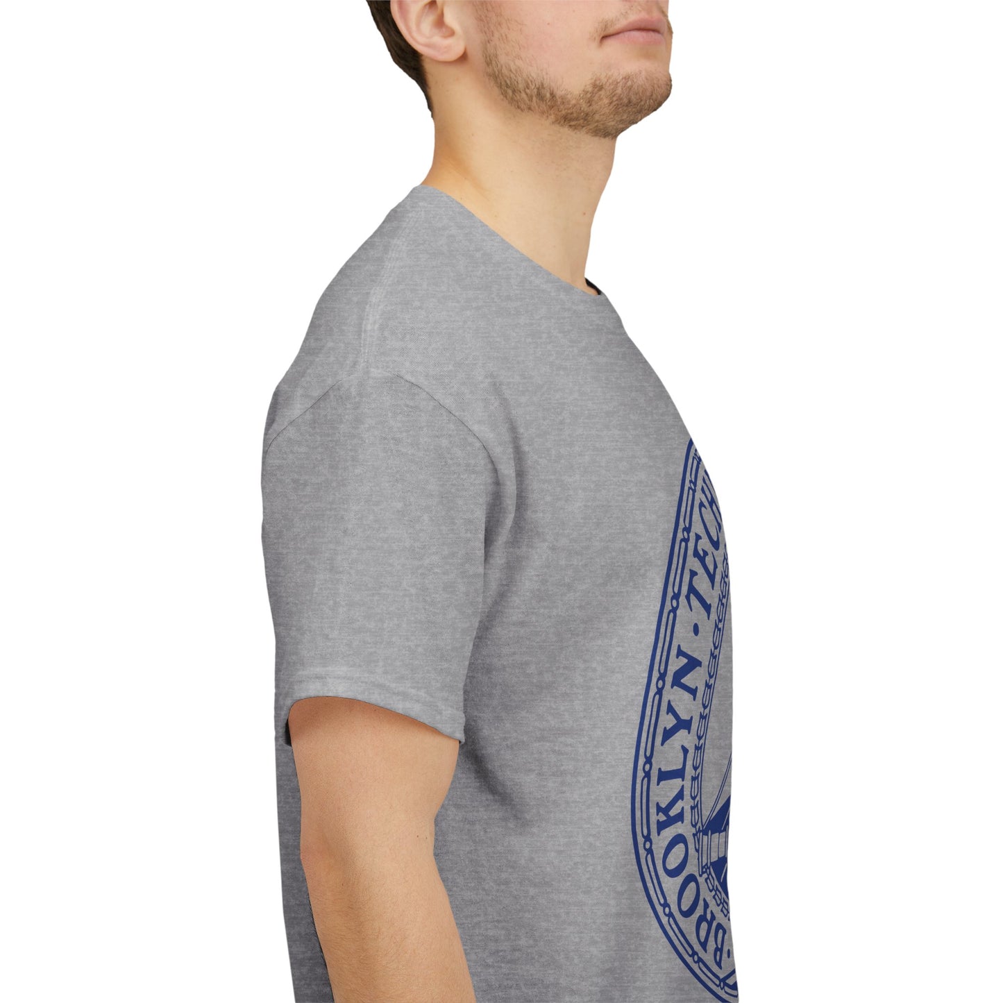 Classic Tech Logo - Blue Graphic - Men's Heavy Cotton T-Shirt