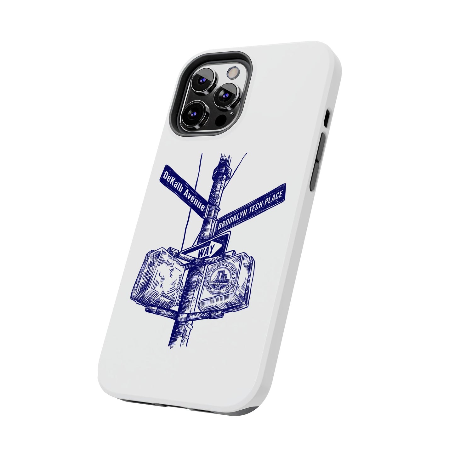 Dekalb Ave & Brooklyn Tech Place - Tough Phone Cases - White