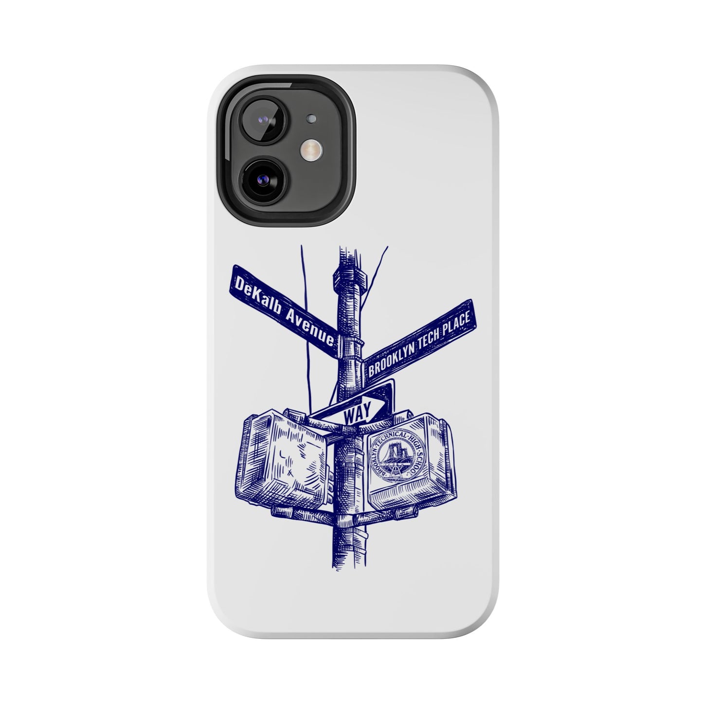 Dekalb Ave & Brooklyn Tech Place - Tough Phone Cases - White