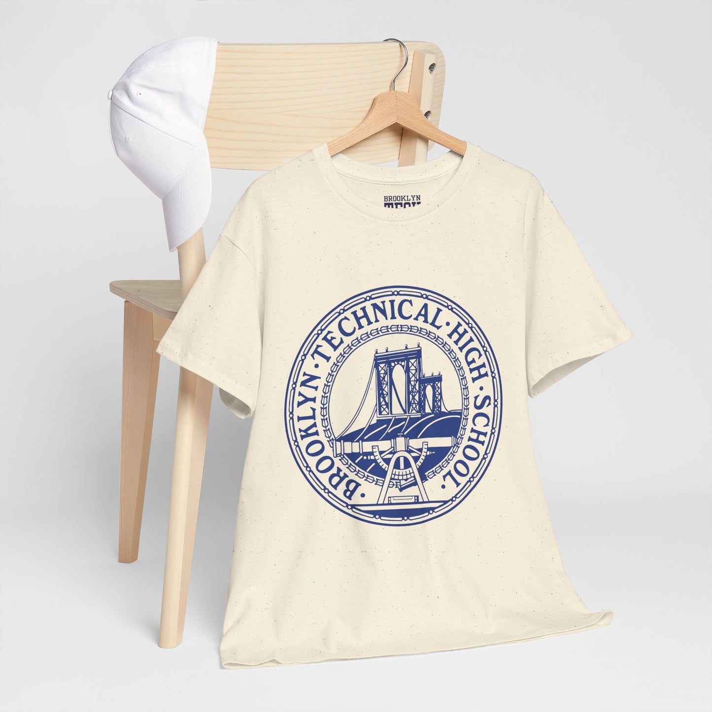 Classic Tech Logo - Blue Graphic - Men's Heavy Cotton T-Shirt