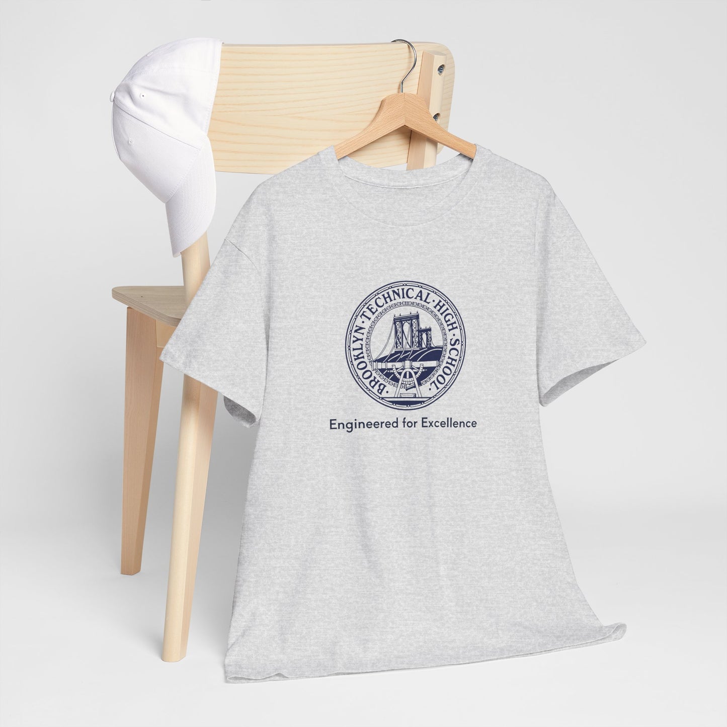 Classic Tech Logo - Engineered for Excellence - Men's Heavy Cotton T-Shirt