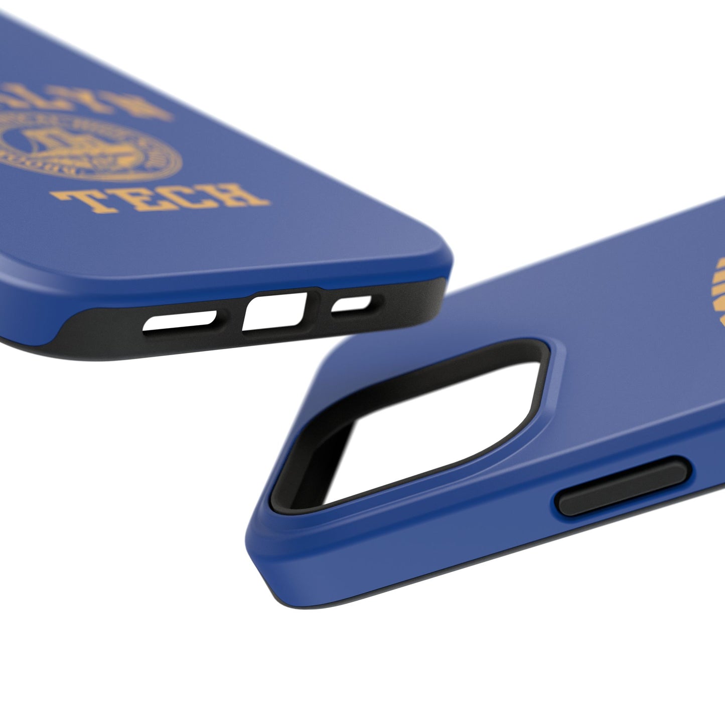 Brooklyn Tech Classic Logo - Impact-Resistant Phone Cases - Iphone Or Samsung - Navy With Gold Graphic
