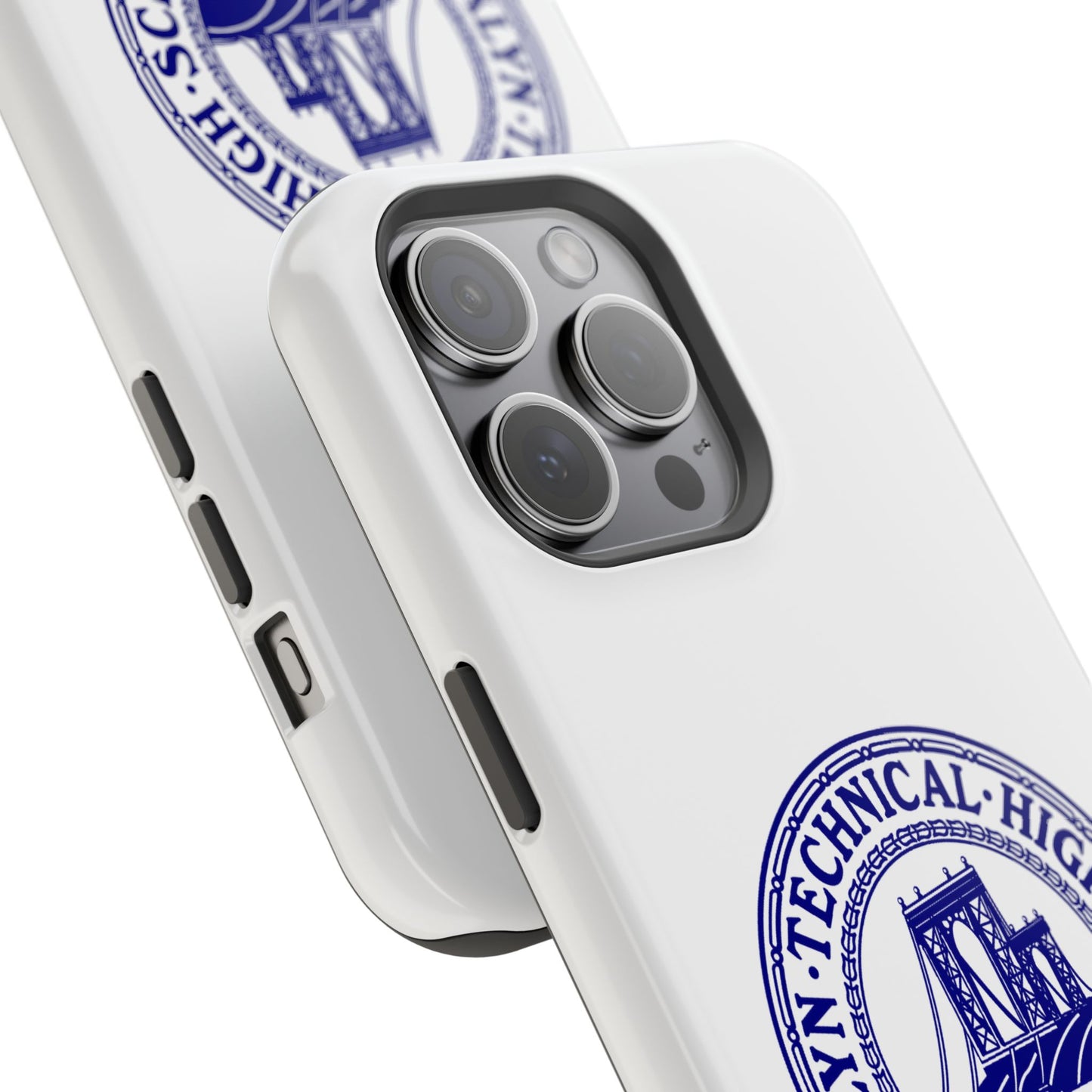 Classic Tech Seal - Impact-Resistant Phone Cases - Iphone Or Samsung - White