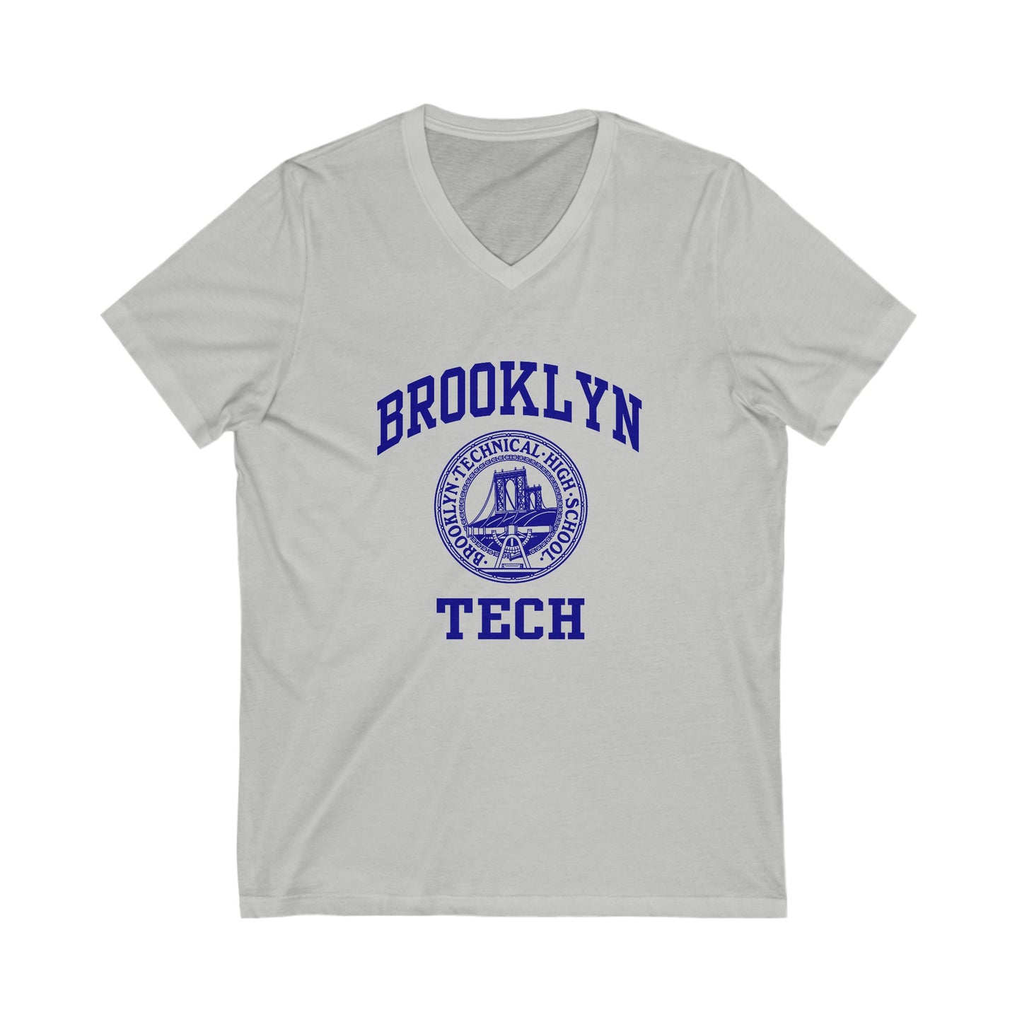 Classic Brooklyn Tech Logo - Men's Short Sleeve V-Neck Jersey